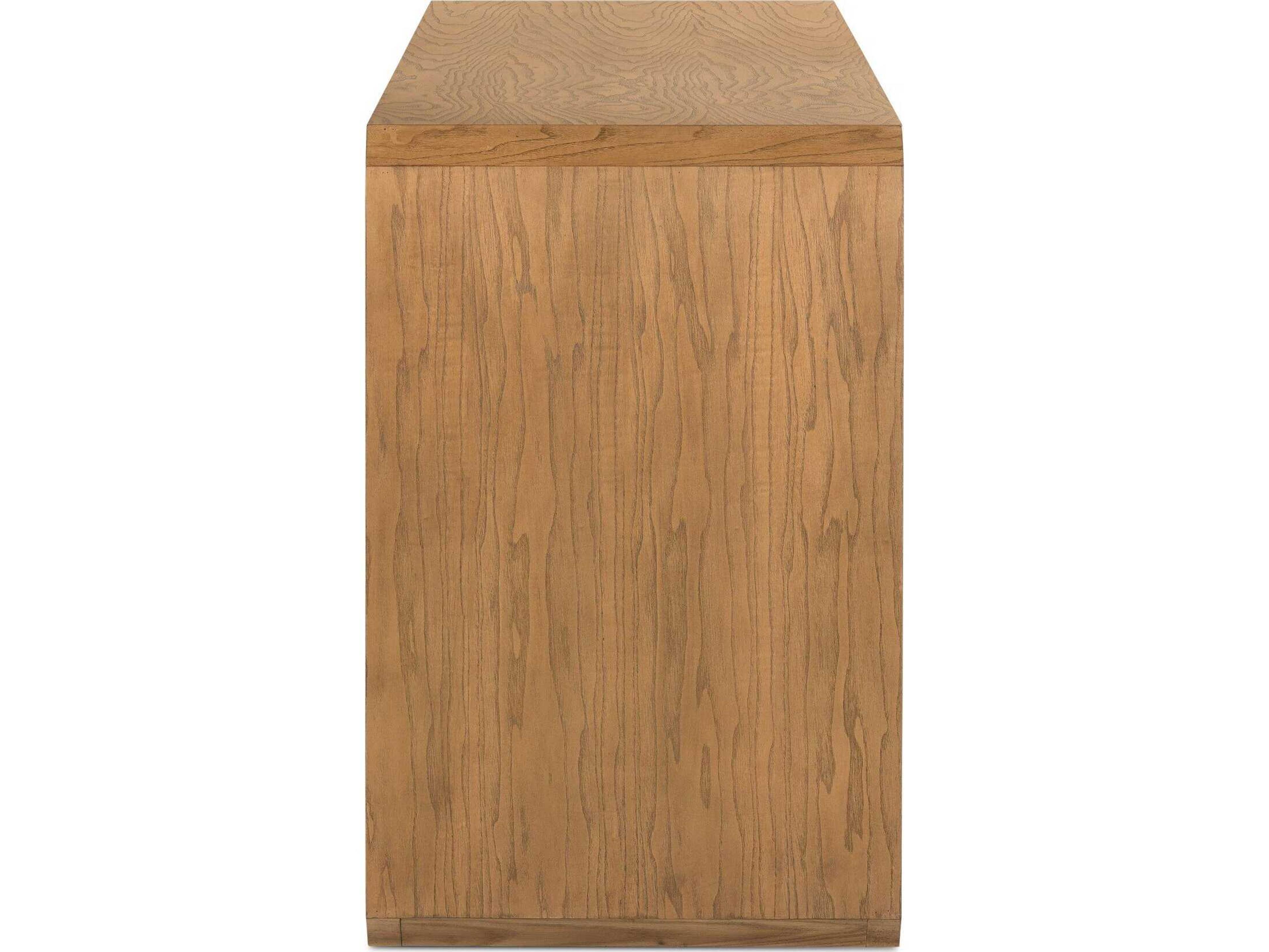 Four Hands Bolton Caspian 68" Ash Wood Natural Veneer Satin Brass Sideboard