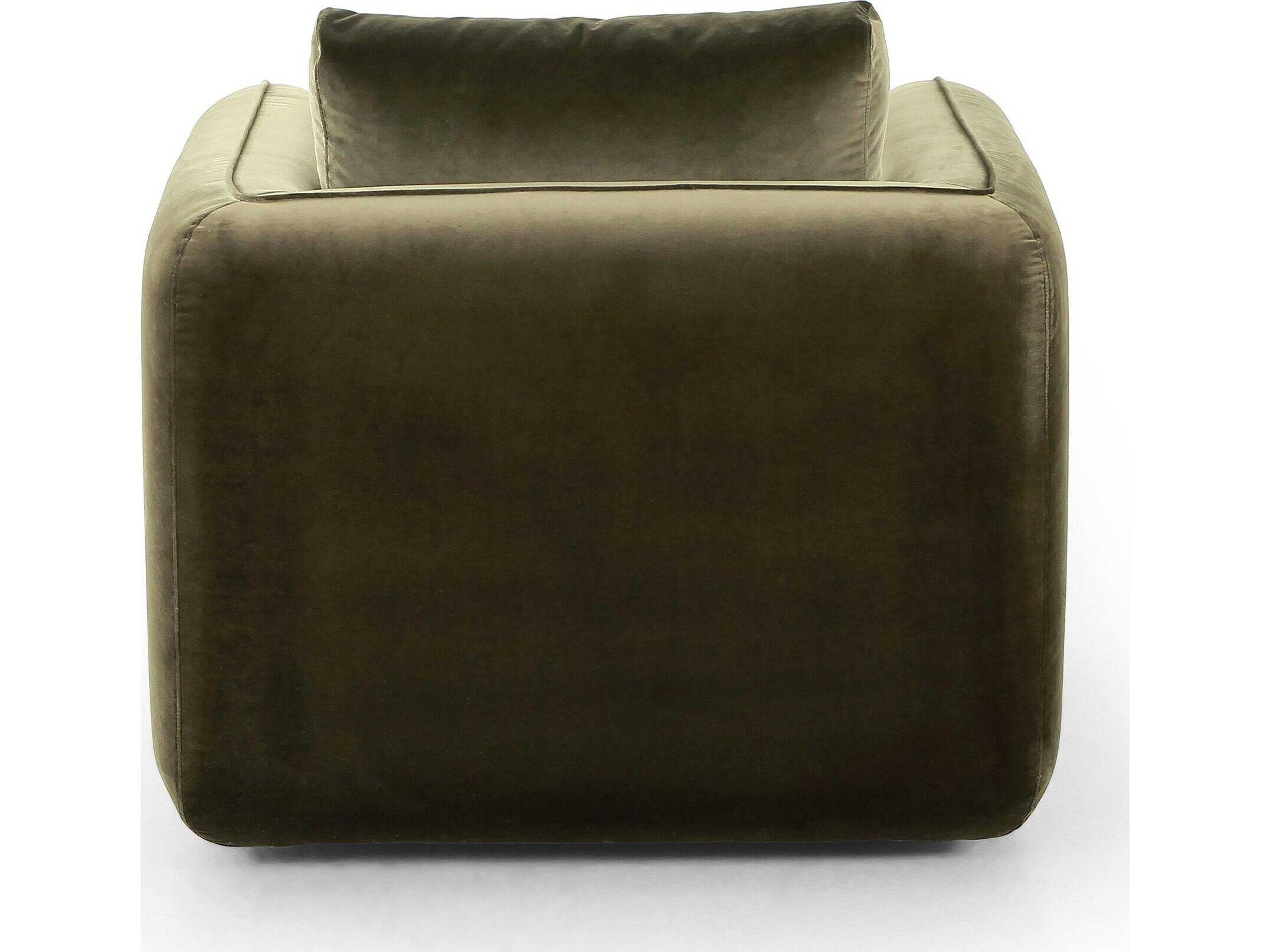 Four Hands Grayson Malakai Swivel Green Fabric Accent Chair