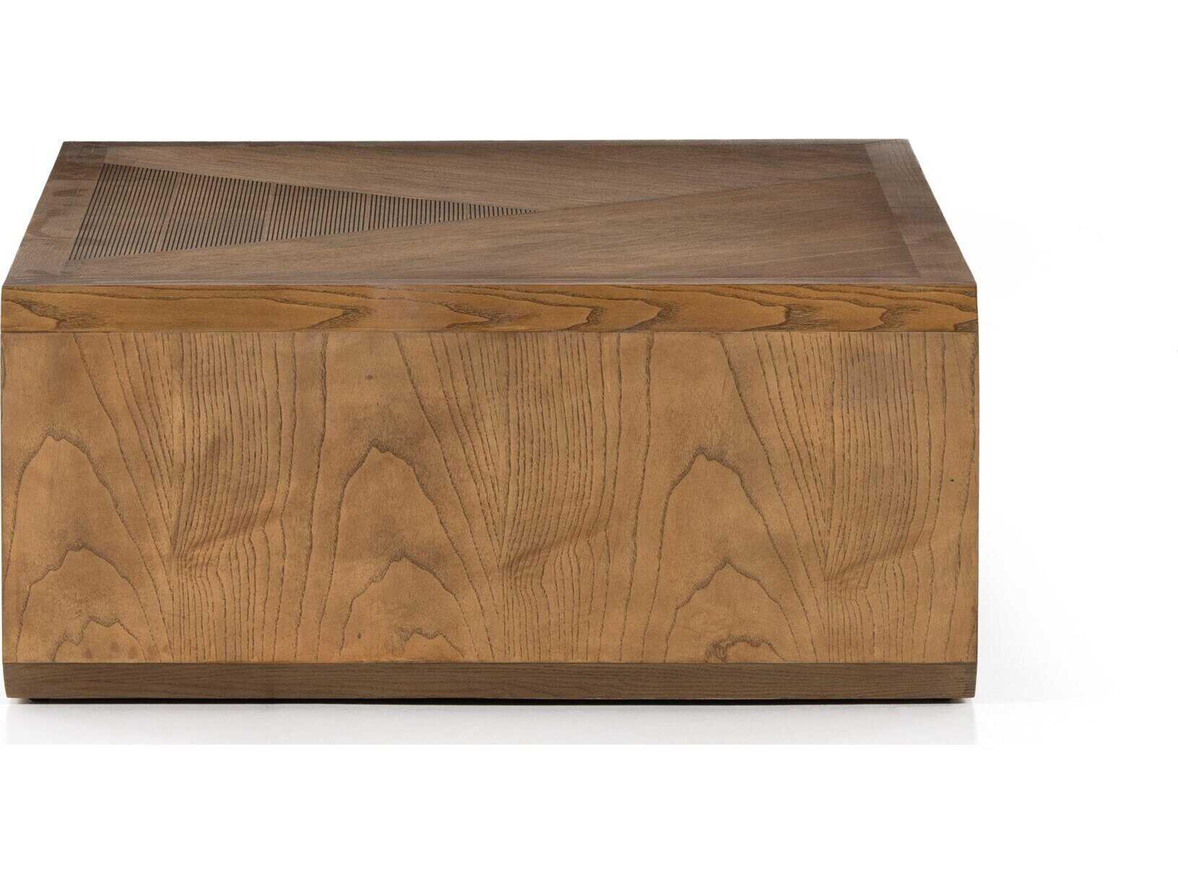 Four Hands Bolton Caspian Rectangular Wood Natural Ash Veneer Coffee Table
