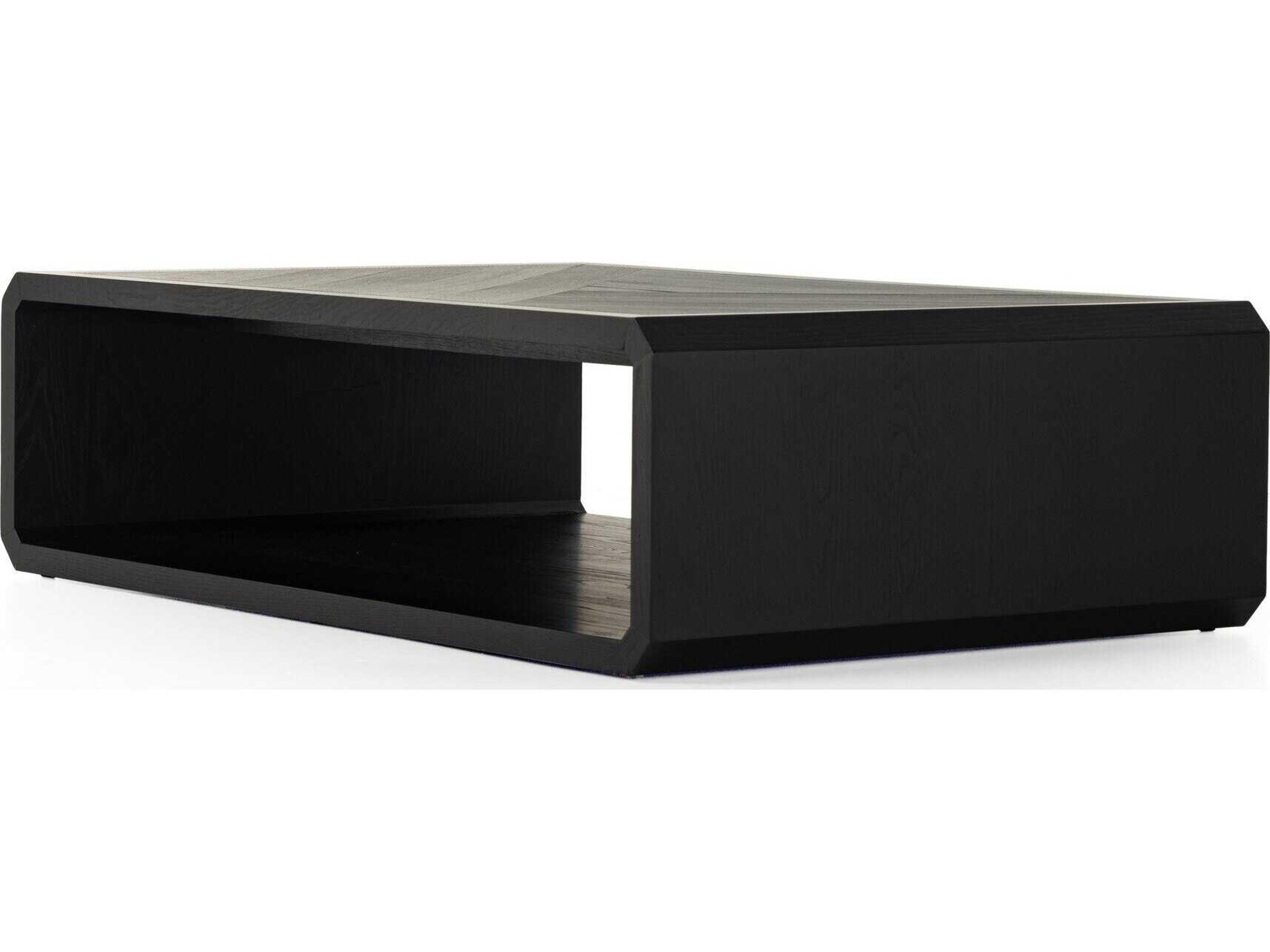 Four Hands Bolton Caspian Black Ash Rectangular Wood Coffee Table