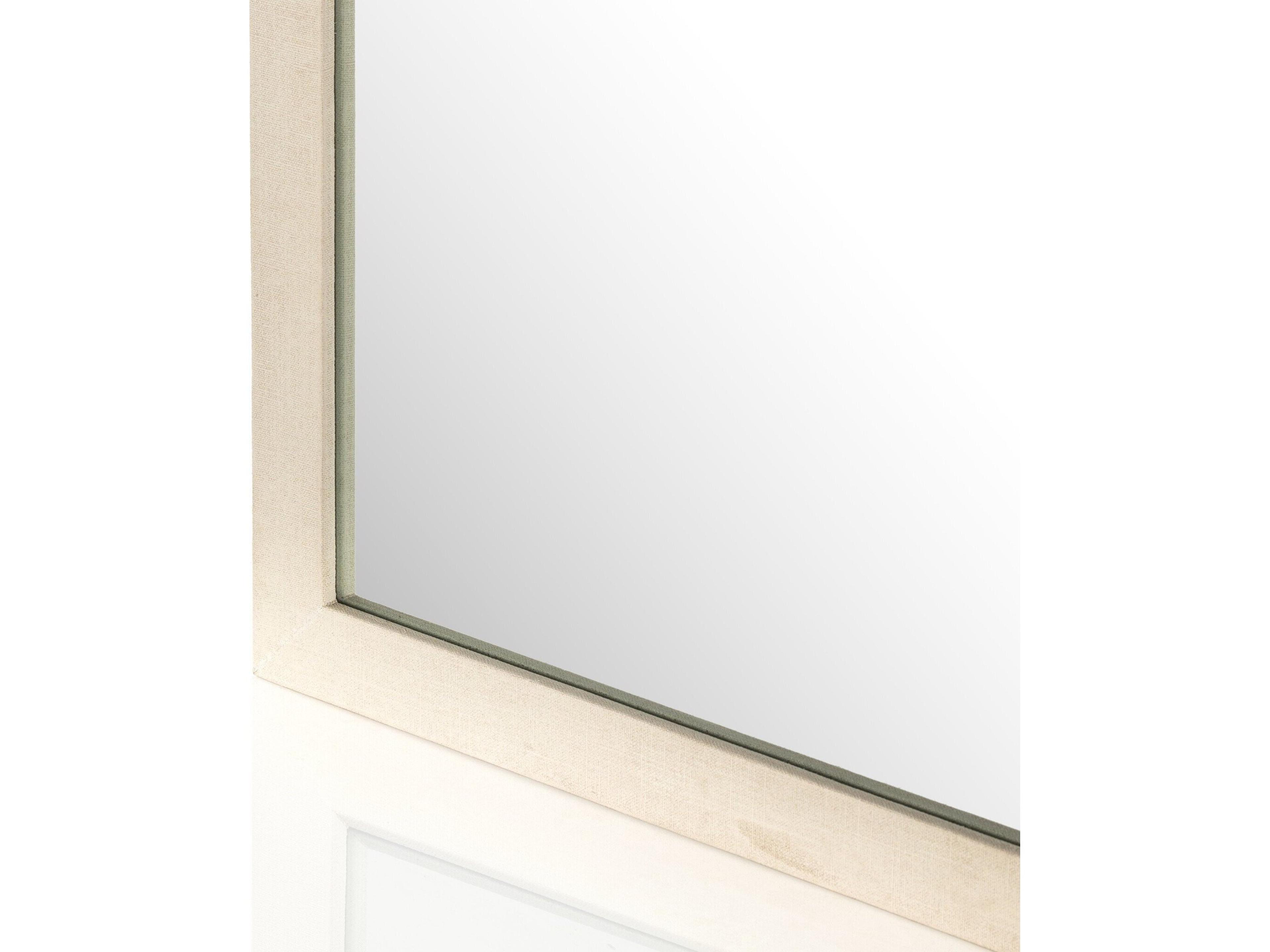 Four Hands Callahan Cressida Ivory Painted Linen Floor Mirror