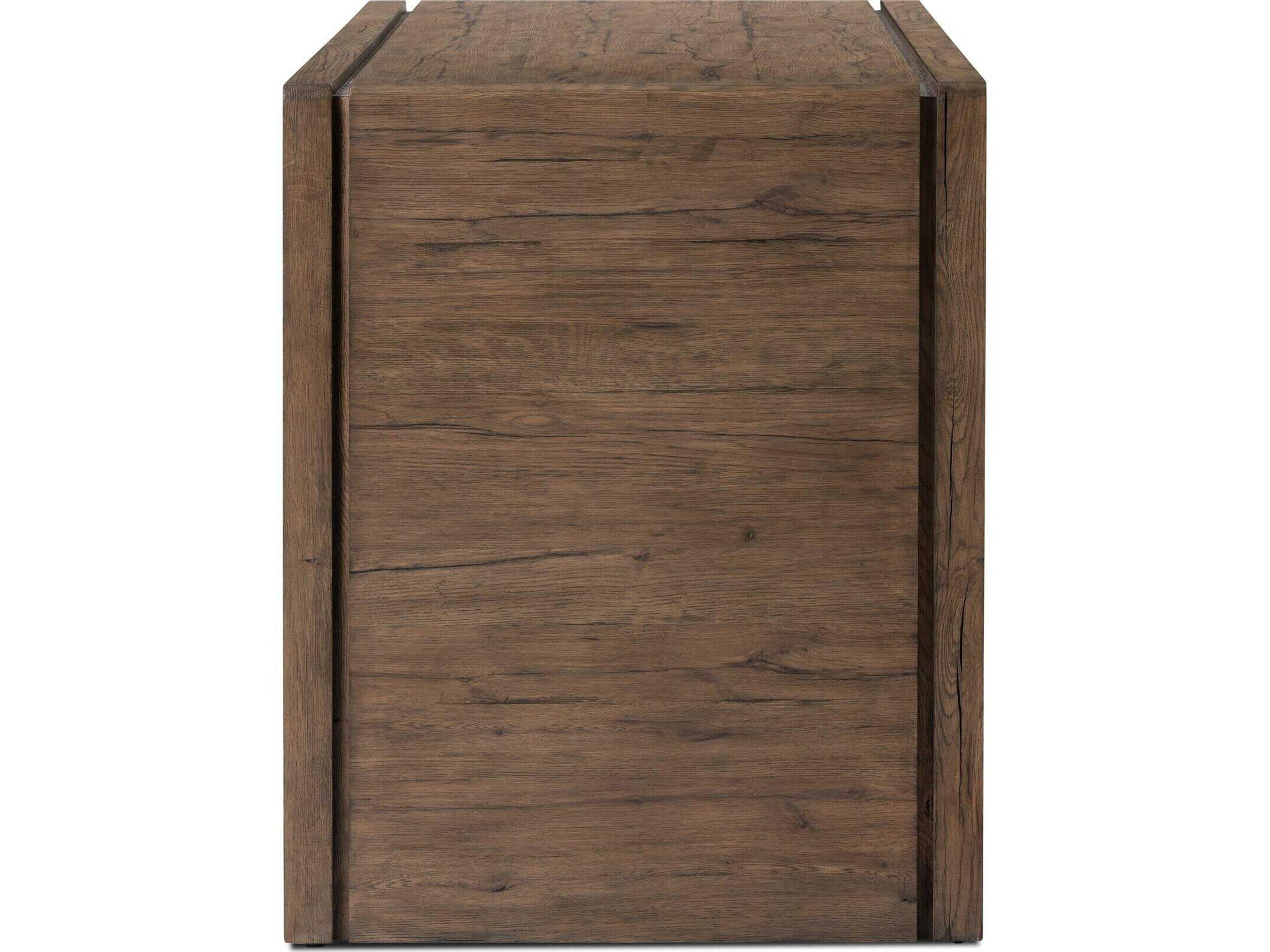 Four Hands Bina Henry Rustic Grey Brown Oak Wood Writing Desk