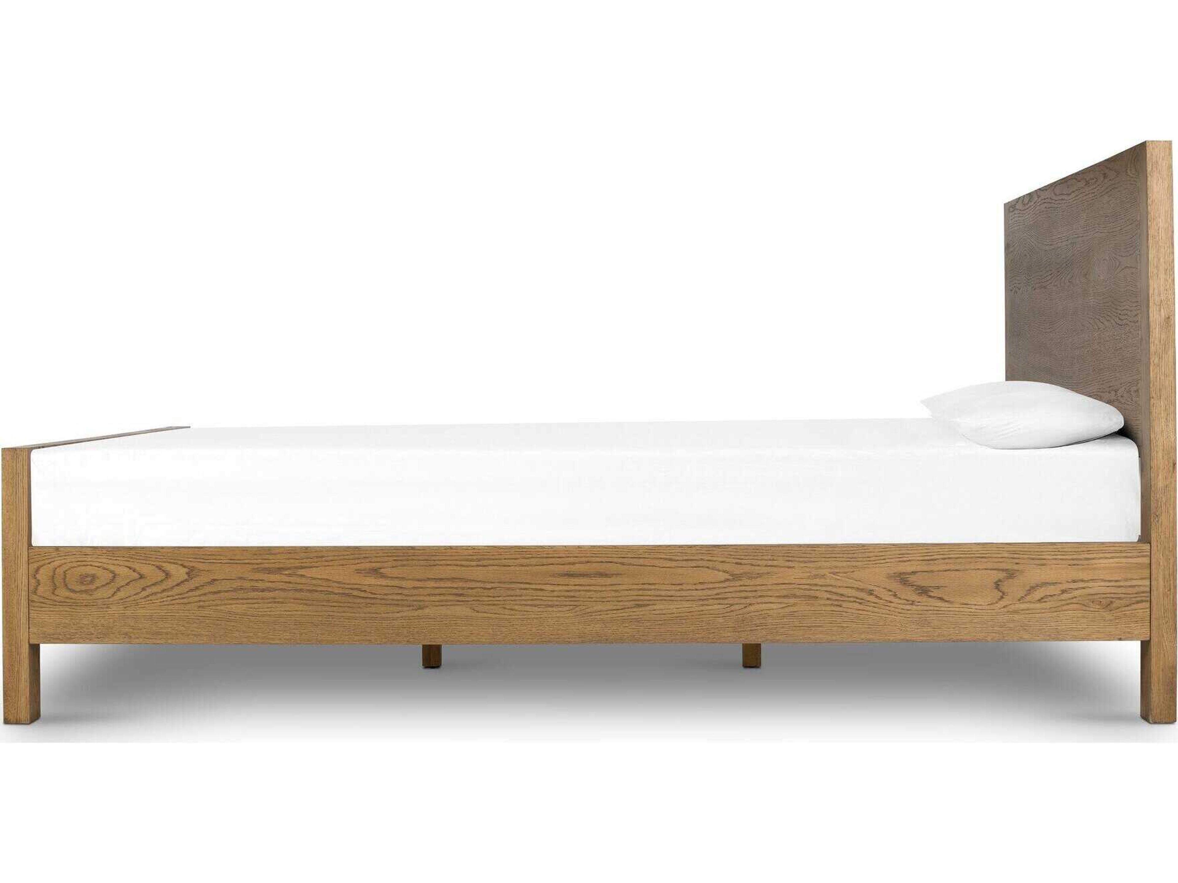 Four Hands Haiden Meadow Tawny Oak Brown Wood King Panel Bed