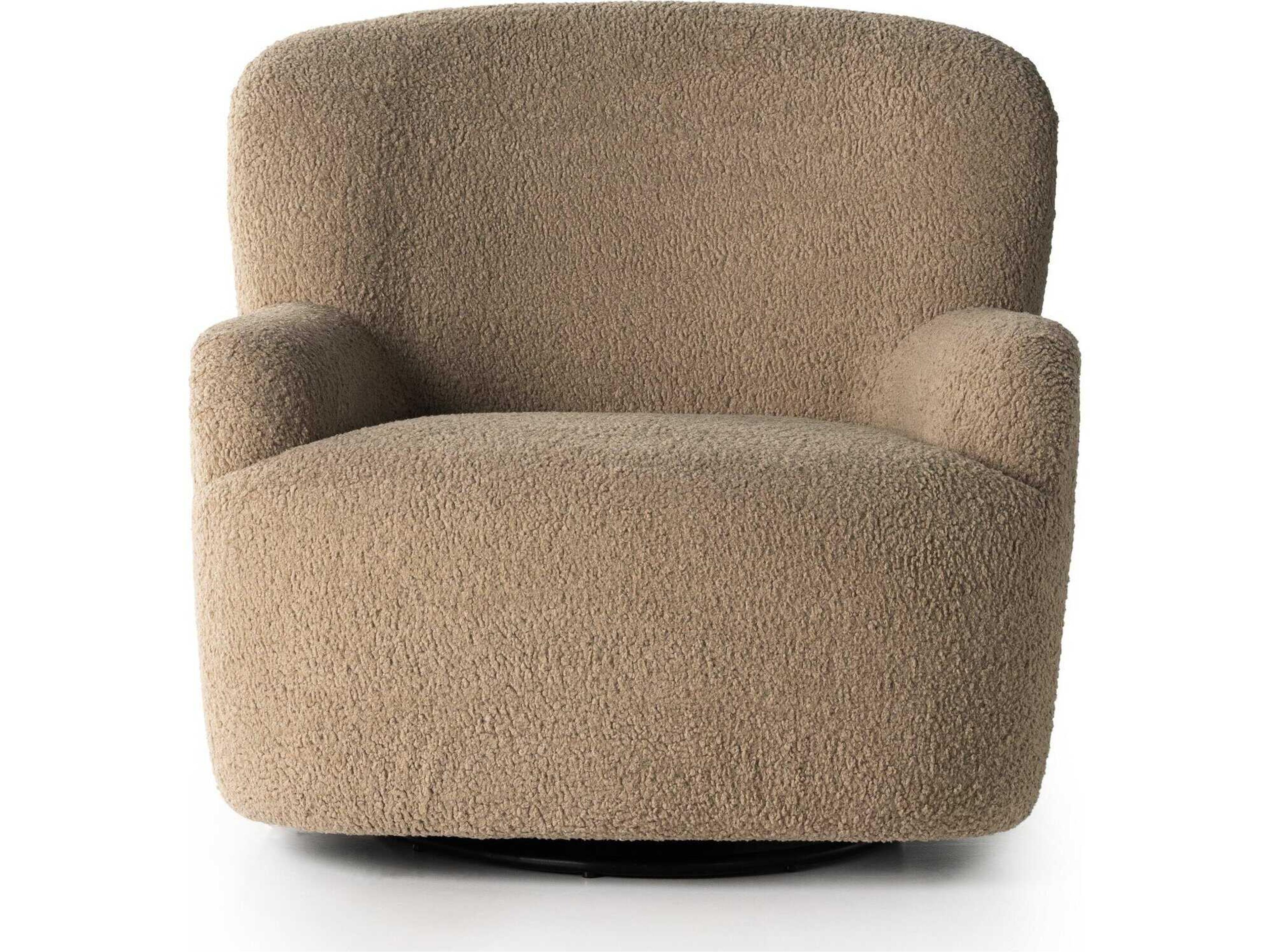 Four Hands Norwood Kadon Swivel Beige Fabric Accent Chair