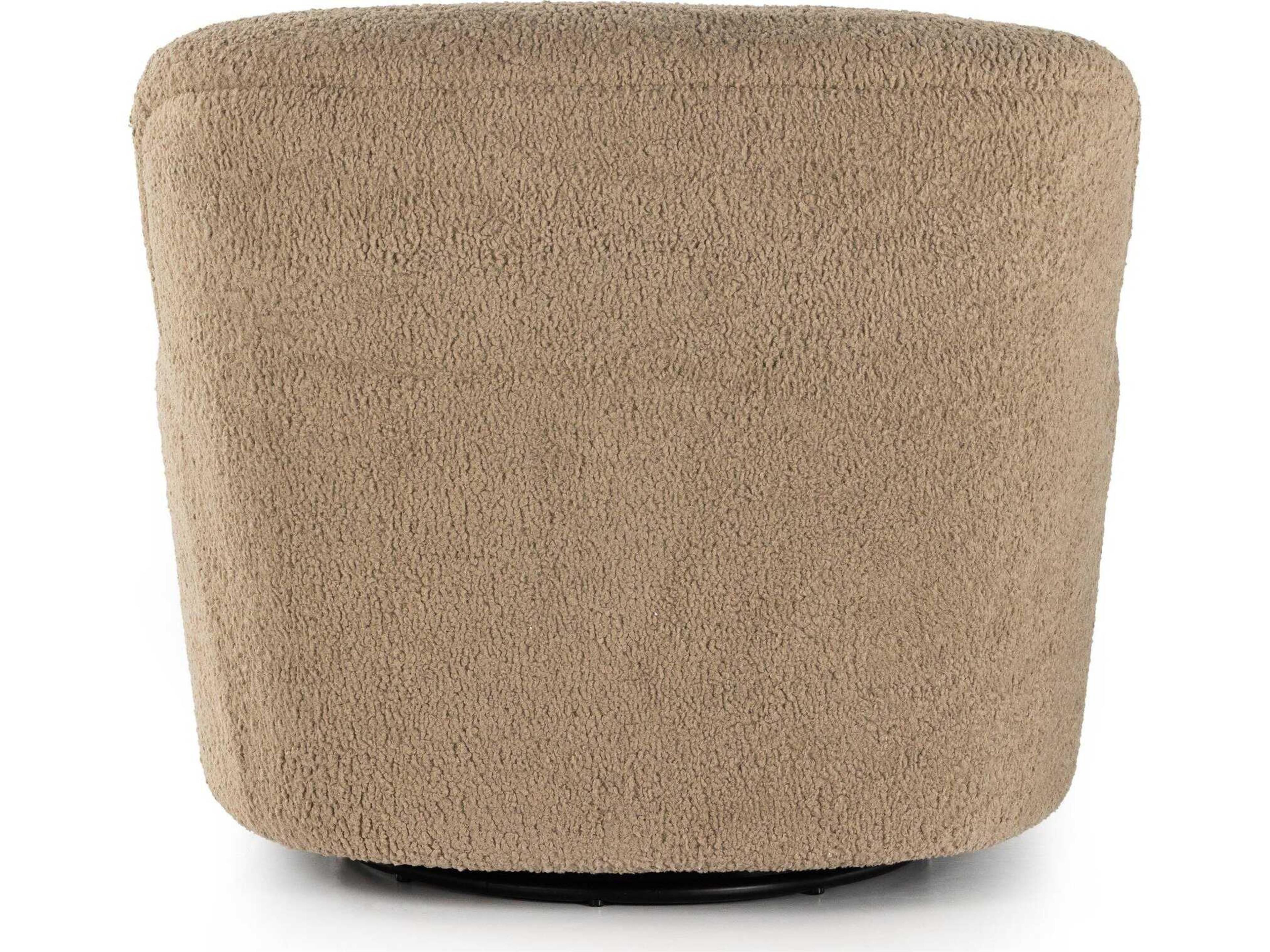 Luxecor Globetrotter Kadon Swivel Beige Fabric Accent Chair