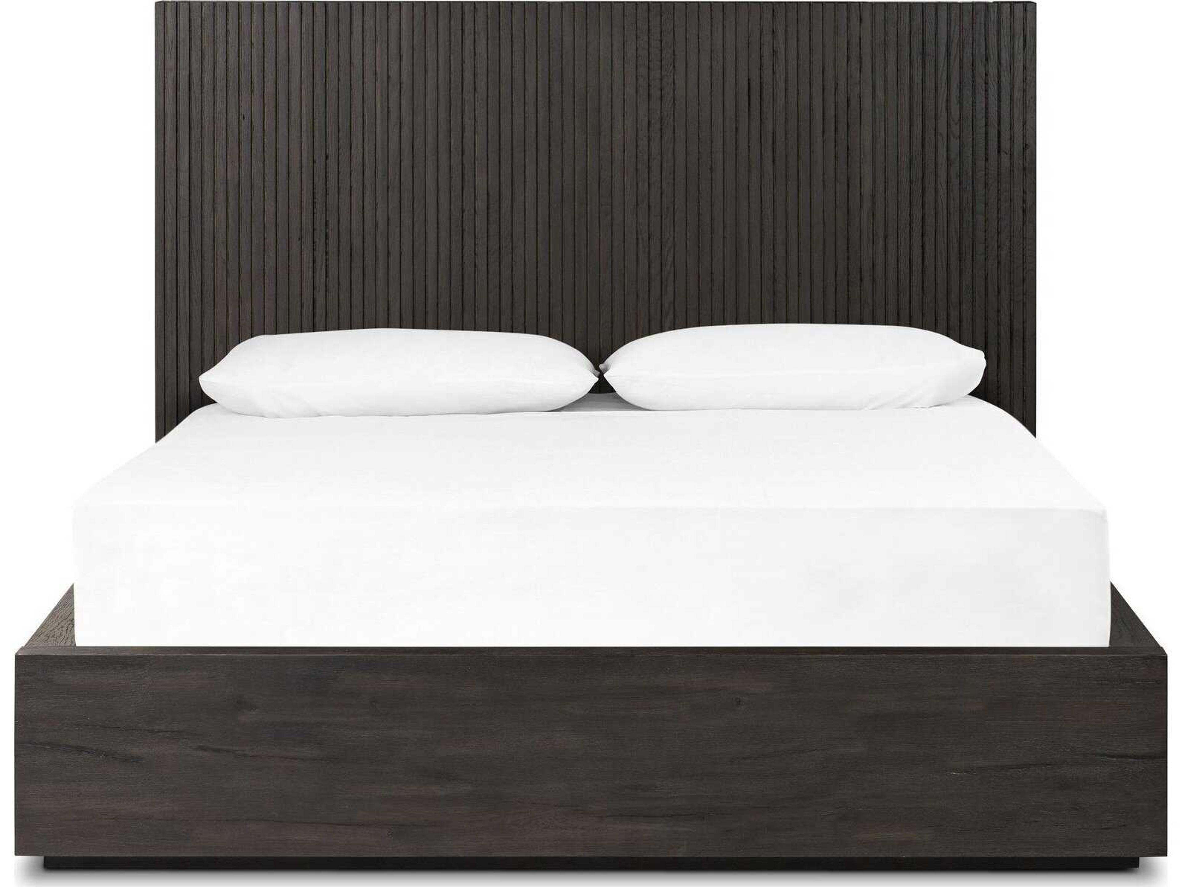 Four Hands Bina Leo Black Oak Wood Queen Platform Bed