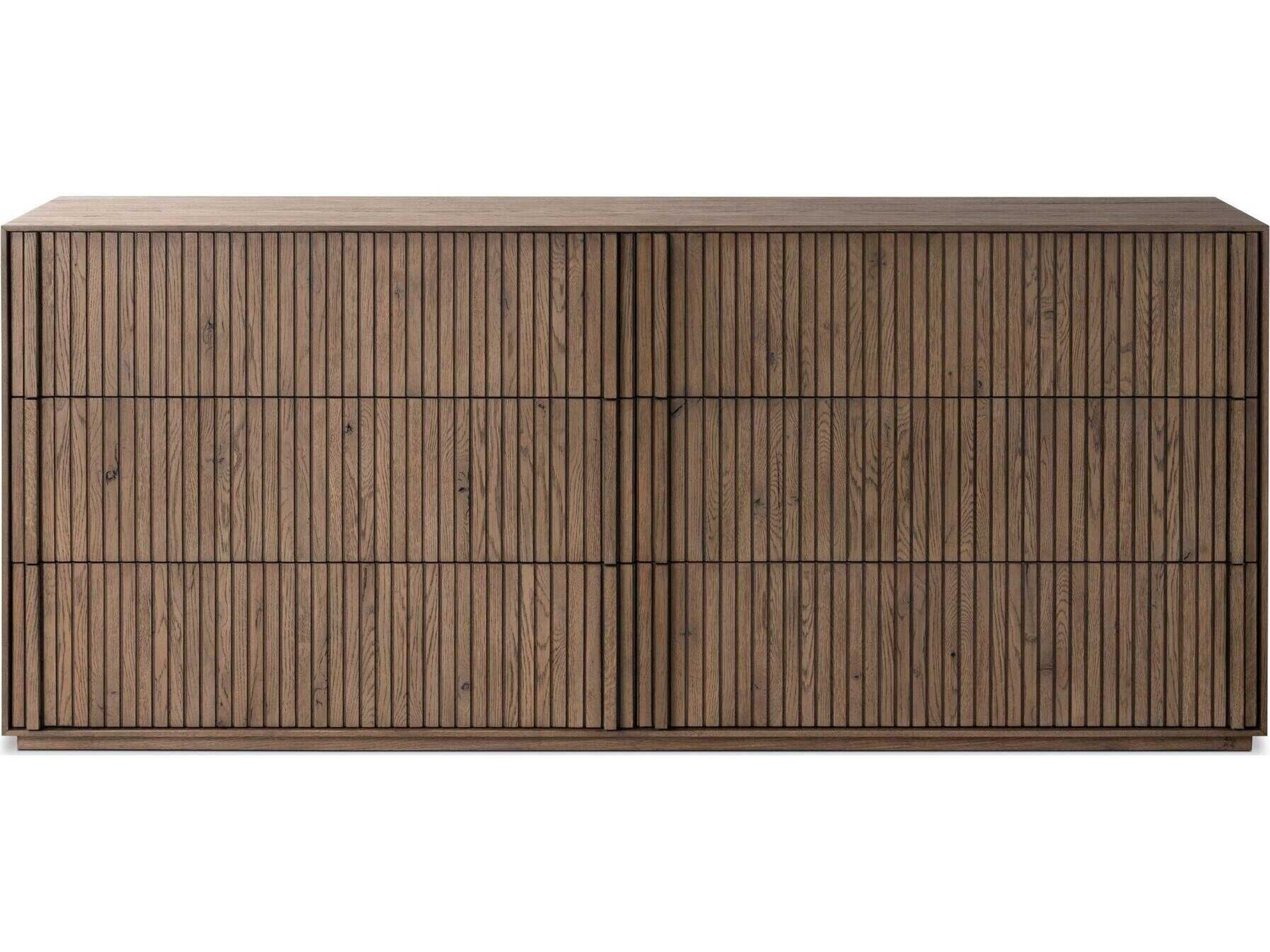 Four Hands Bina Leo Rustic Grey 6 Drawer Dresser