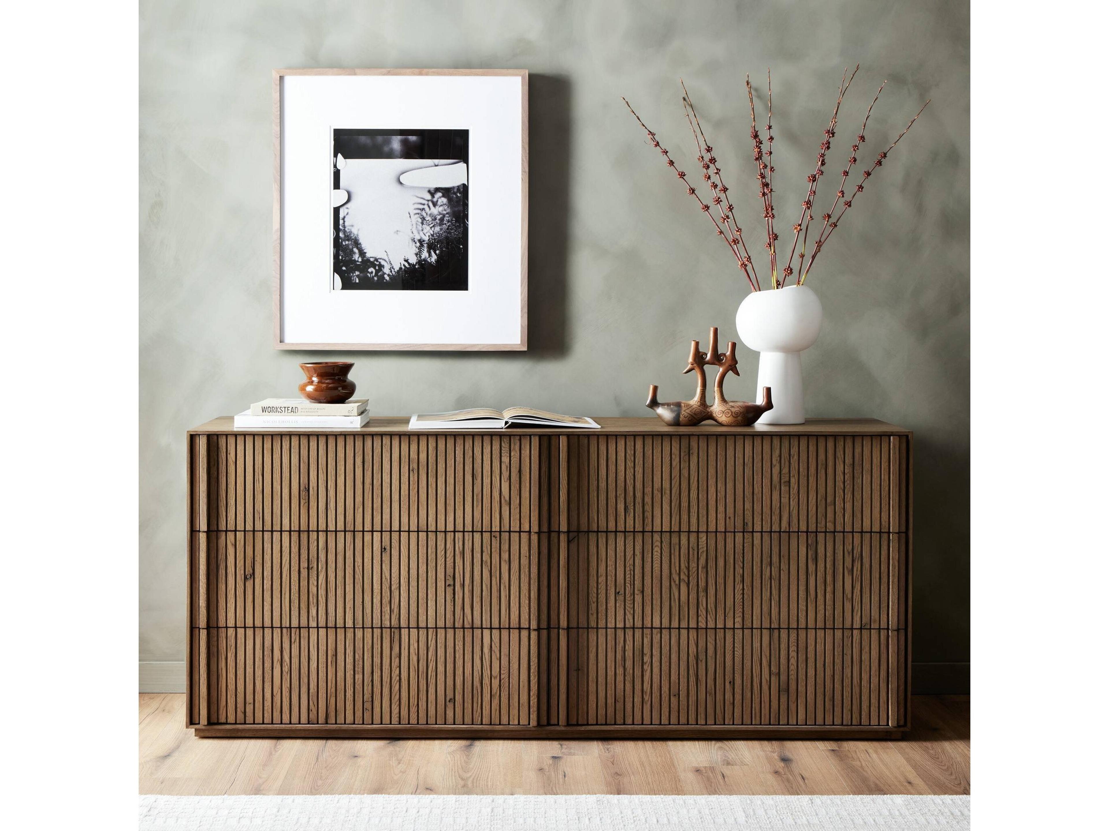 Four Hands Bina Leo Rustic Grey 6 Drawer Dresser