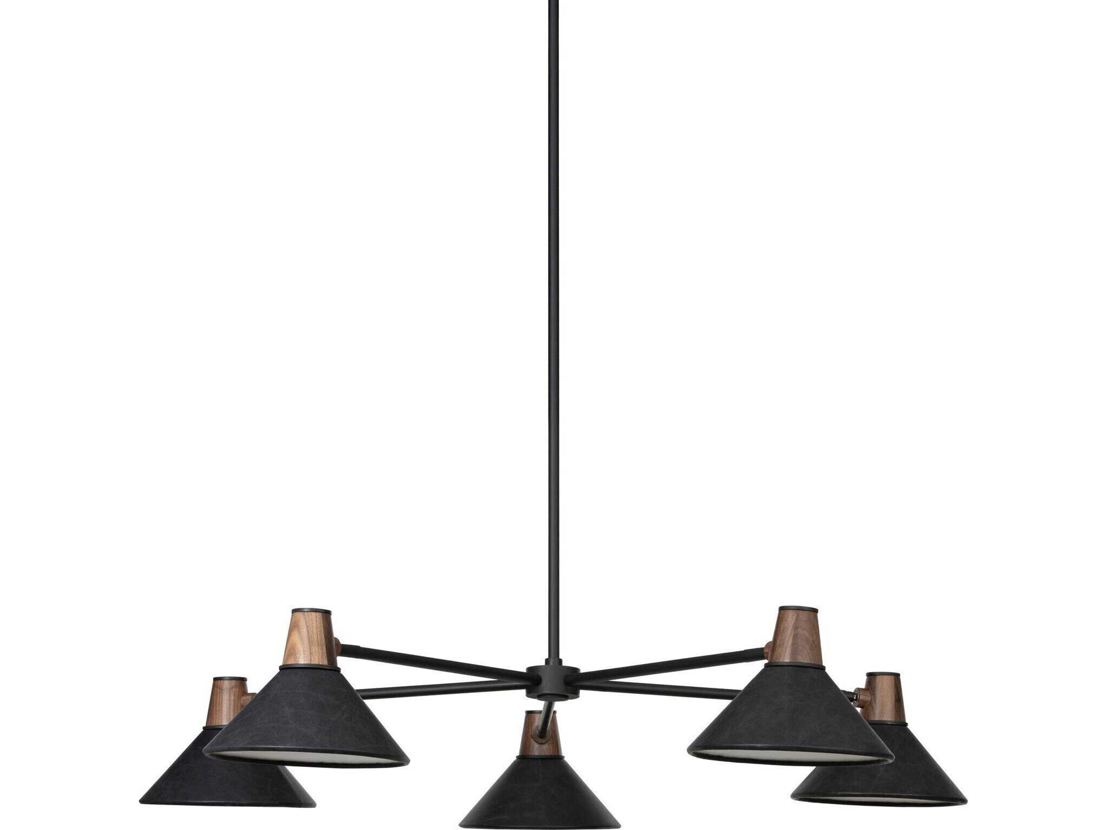 Deacon Cullen Powder Coated Black Chandelier
