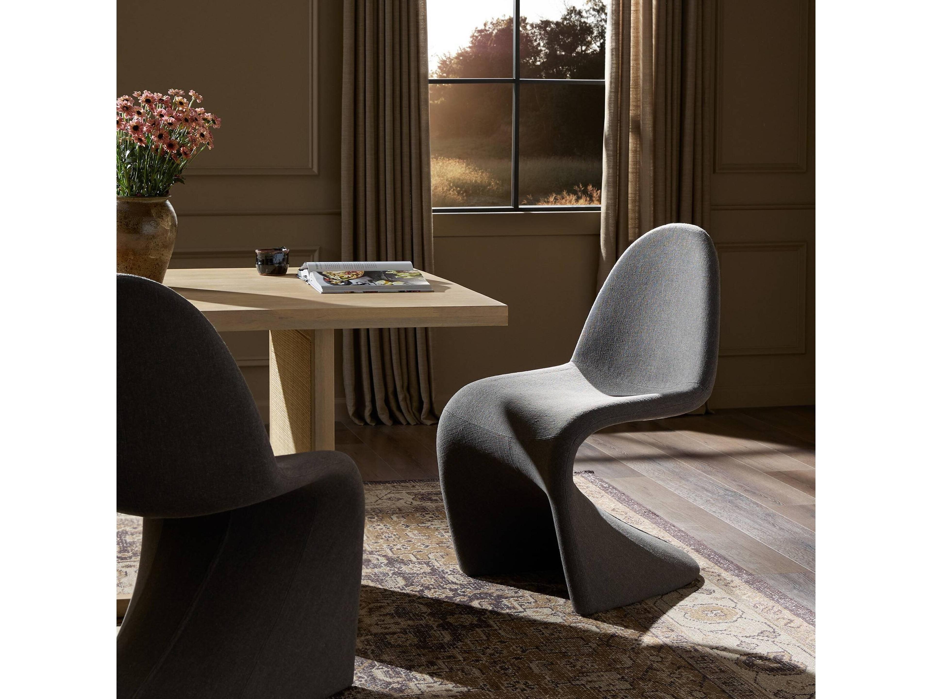 Four Hands Allston Briette Antwerp Seal Upholstered Dining Chair