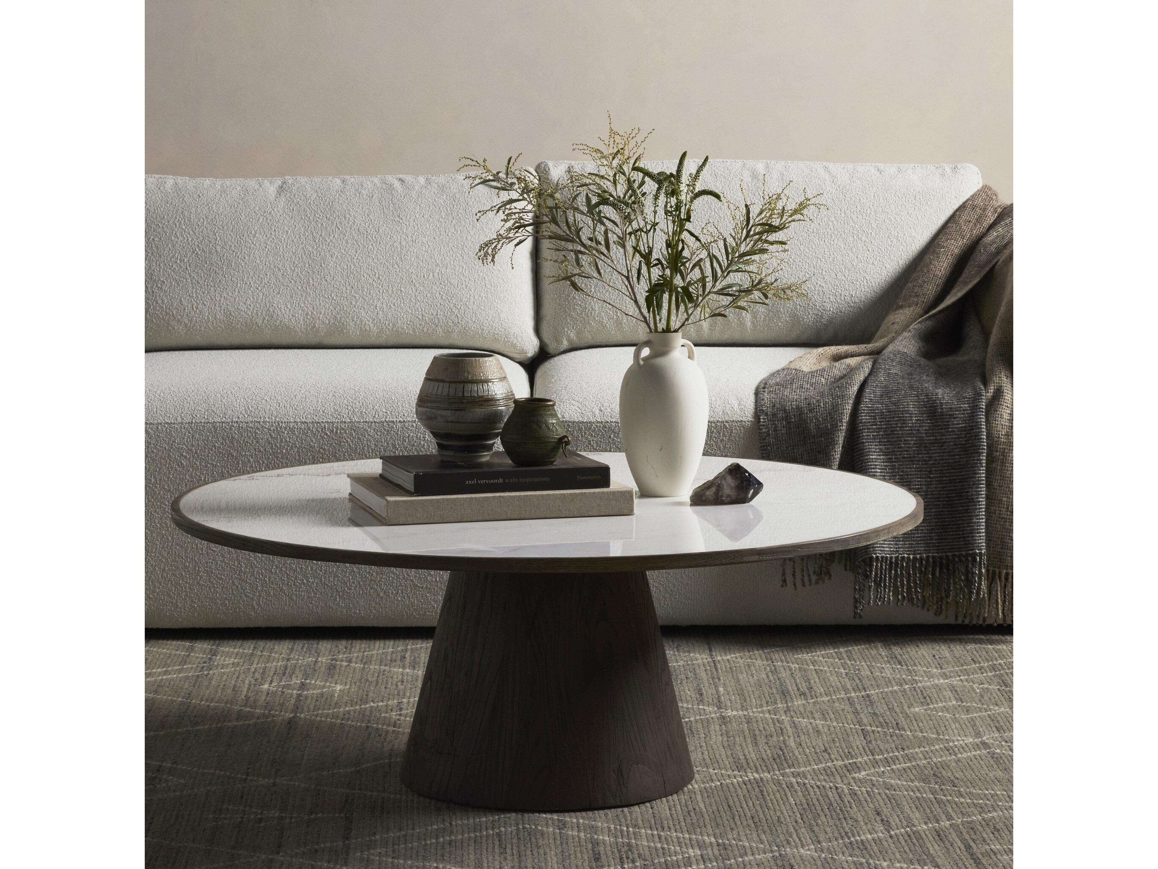 Luxecor Globetrotter Skye White Marble Large Coffee Table