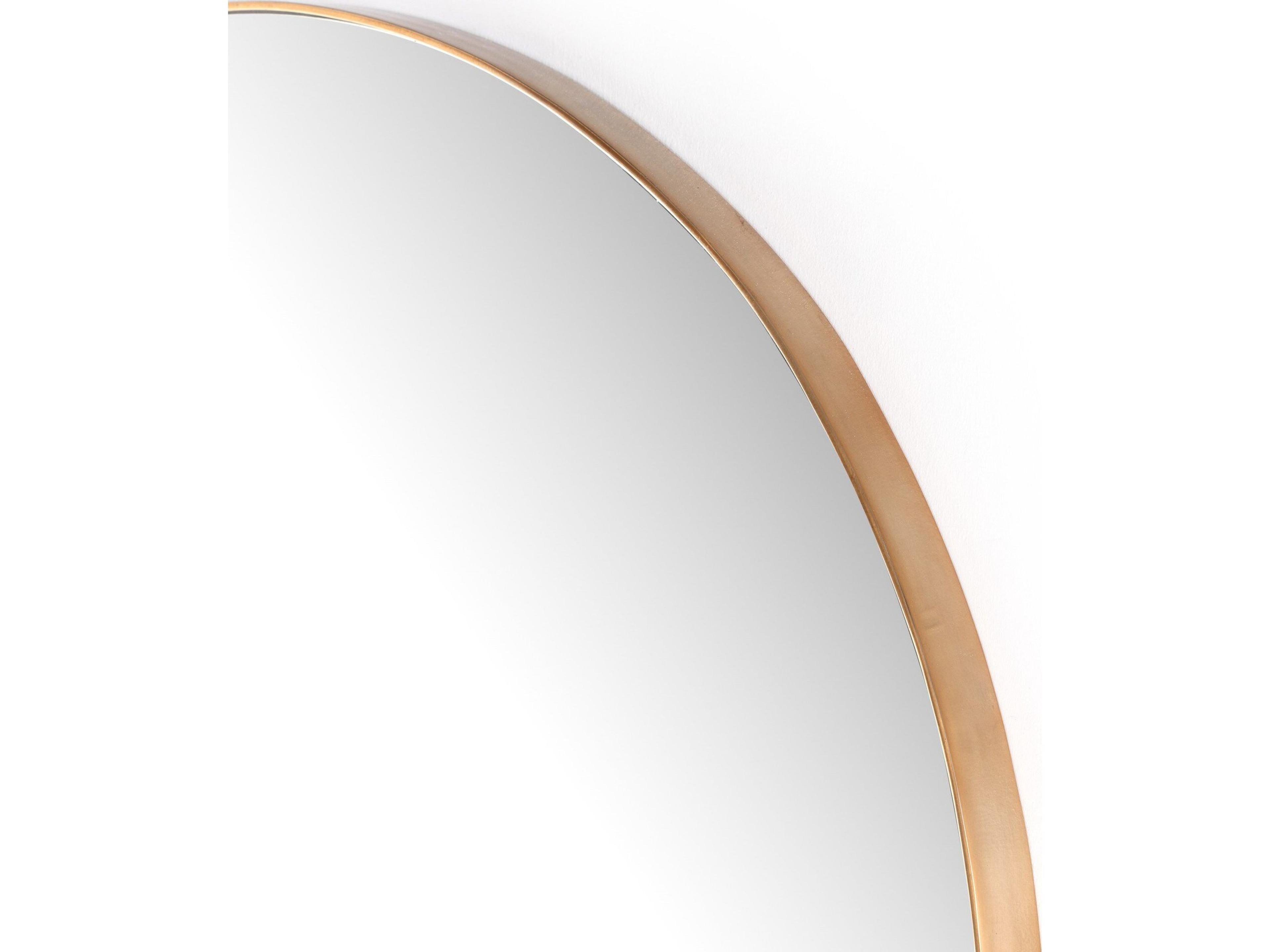 Four Hands Marlow Georgina Polished Brass Round  Mirror