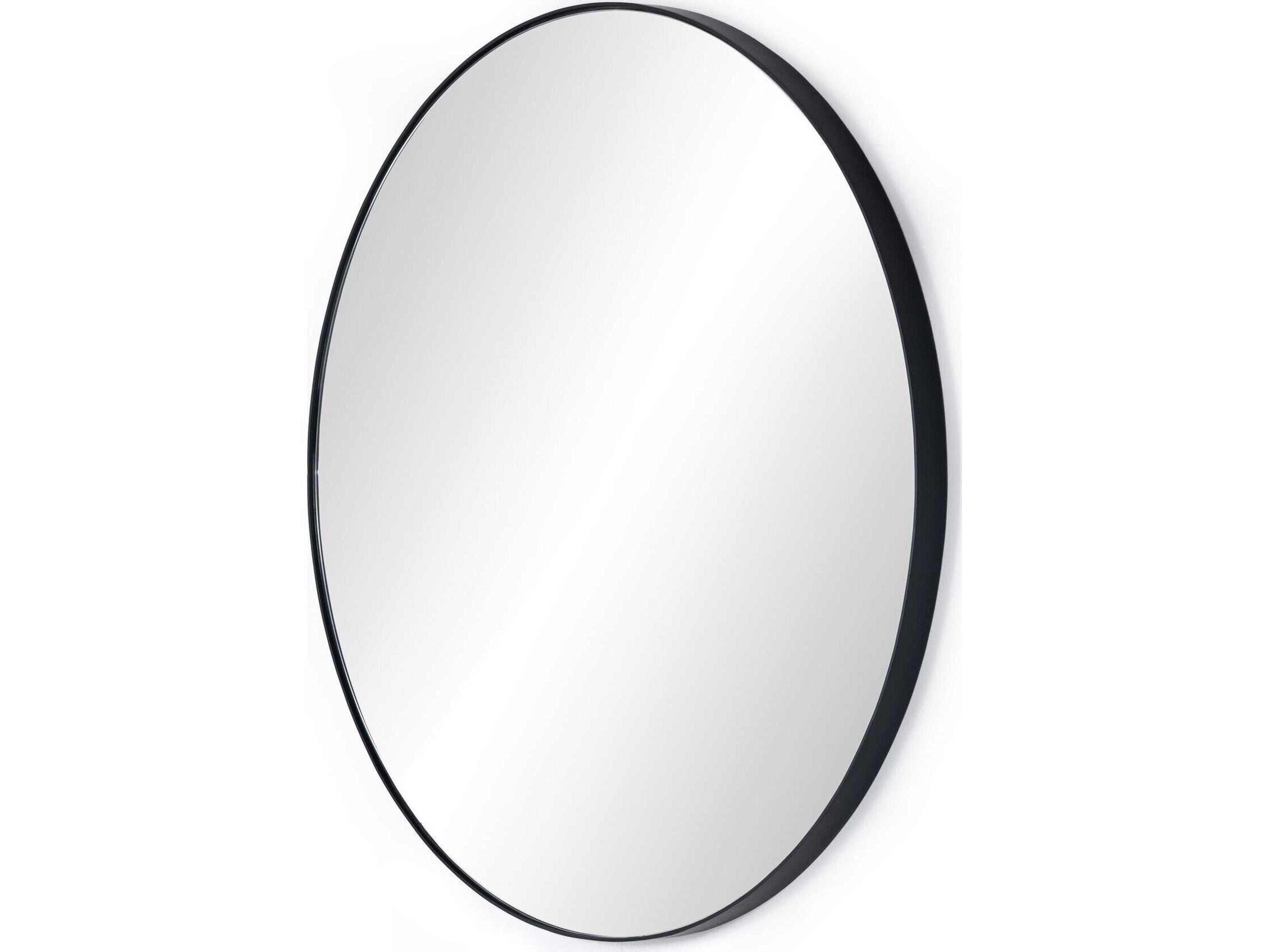 Marlow Georgina Iron Matte Black Round  Mirror