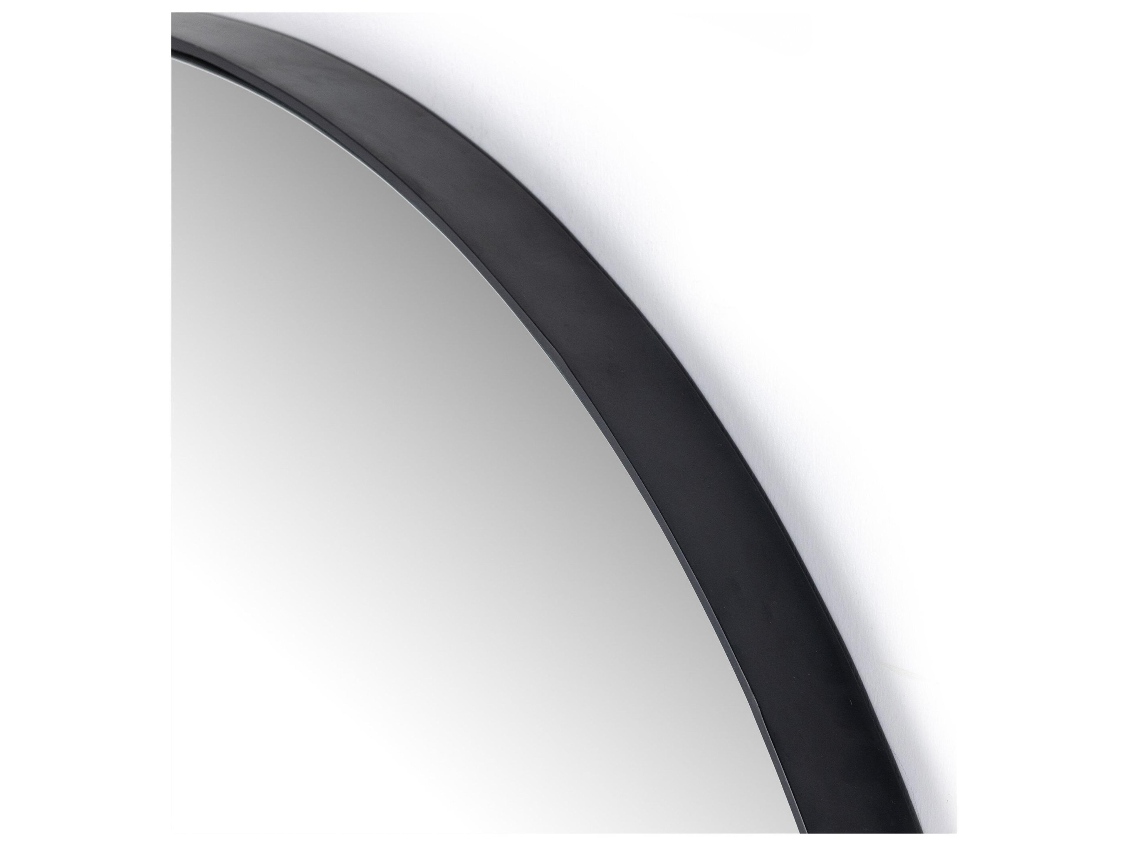 Four Hands Marlow Georgina Iron Matte Black Round  Mirror