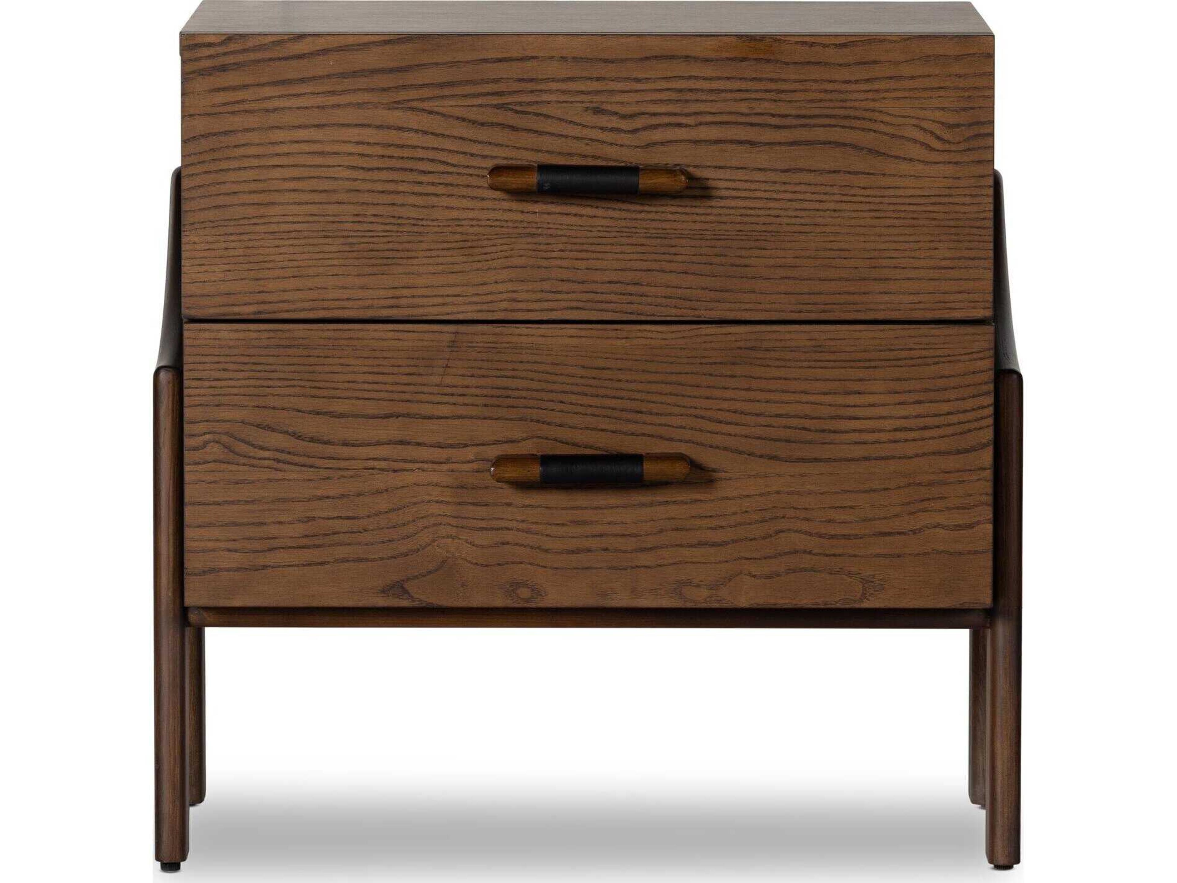 Four Hands Bolton Halston 2-Drawers Ash Wood Nightstand