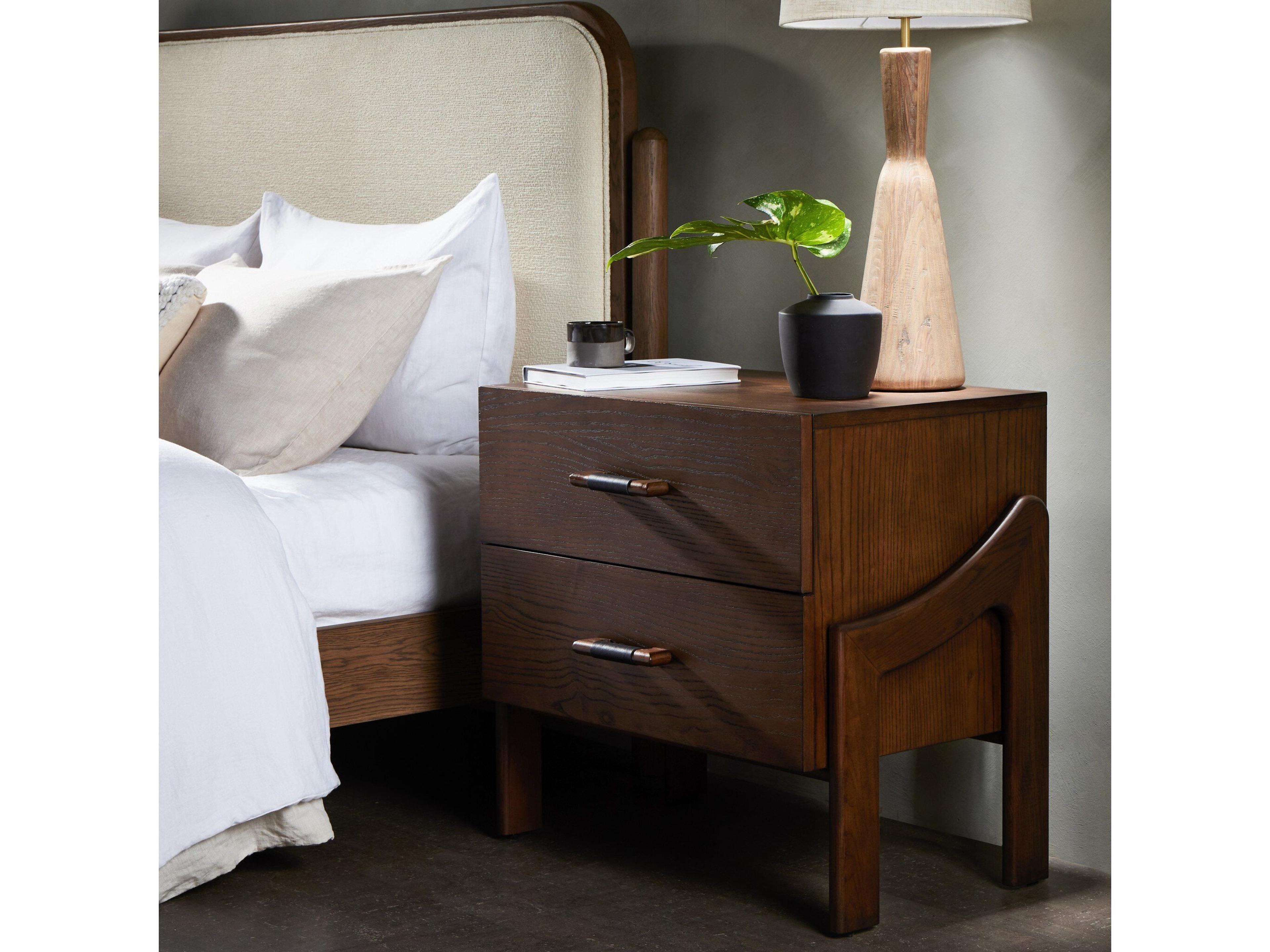 Four Hands Bolton Halston 2-Drawers Ash Wood Nightstand