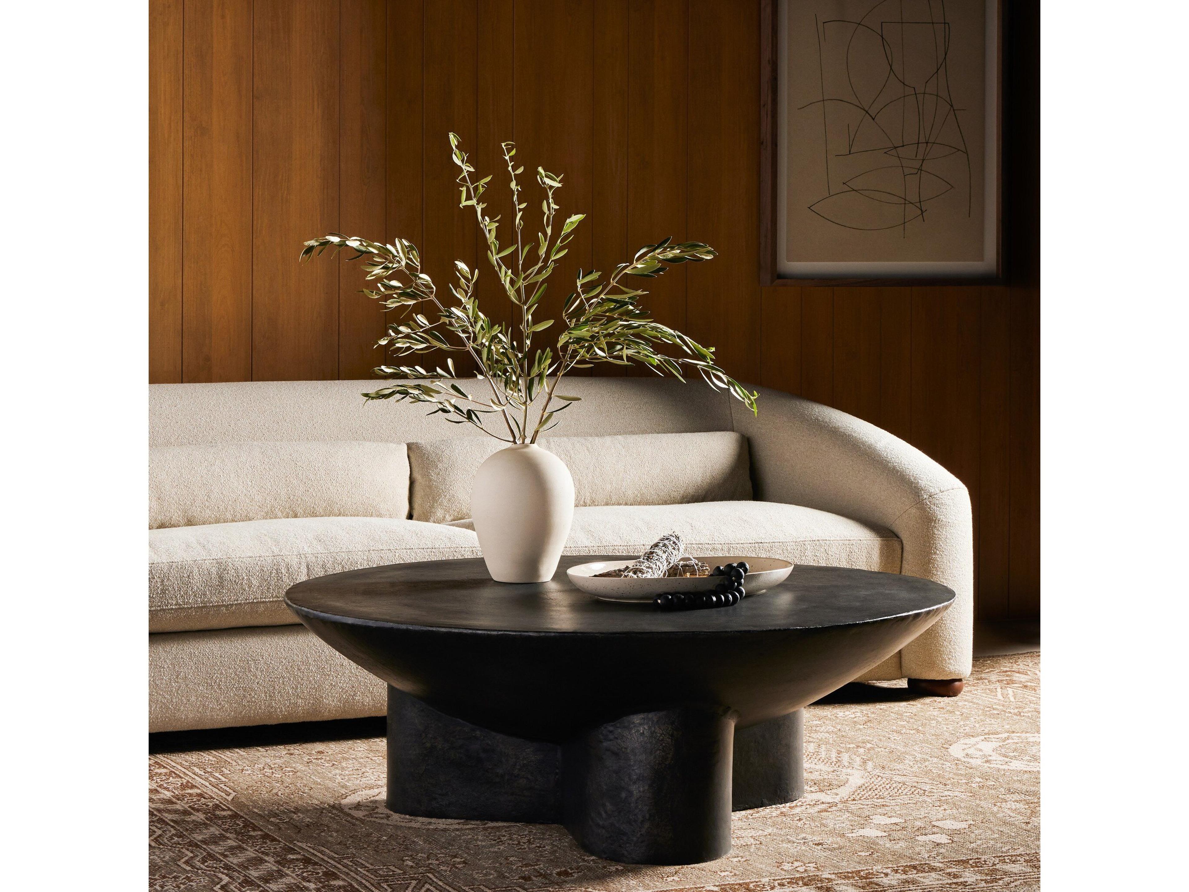 Four Hands Marlow Sante Raw Black Coffee Table