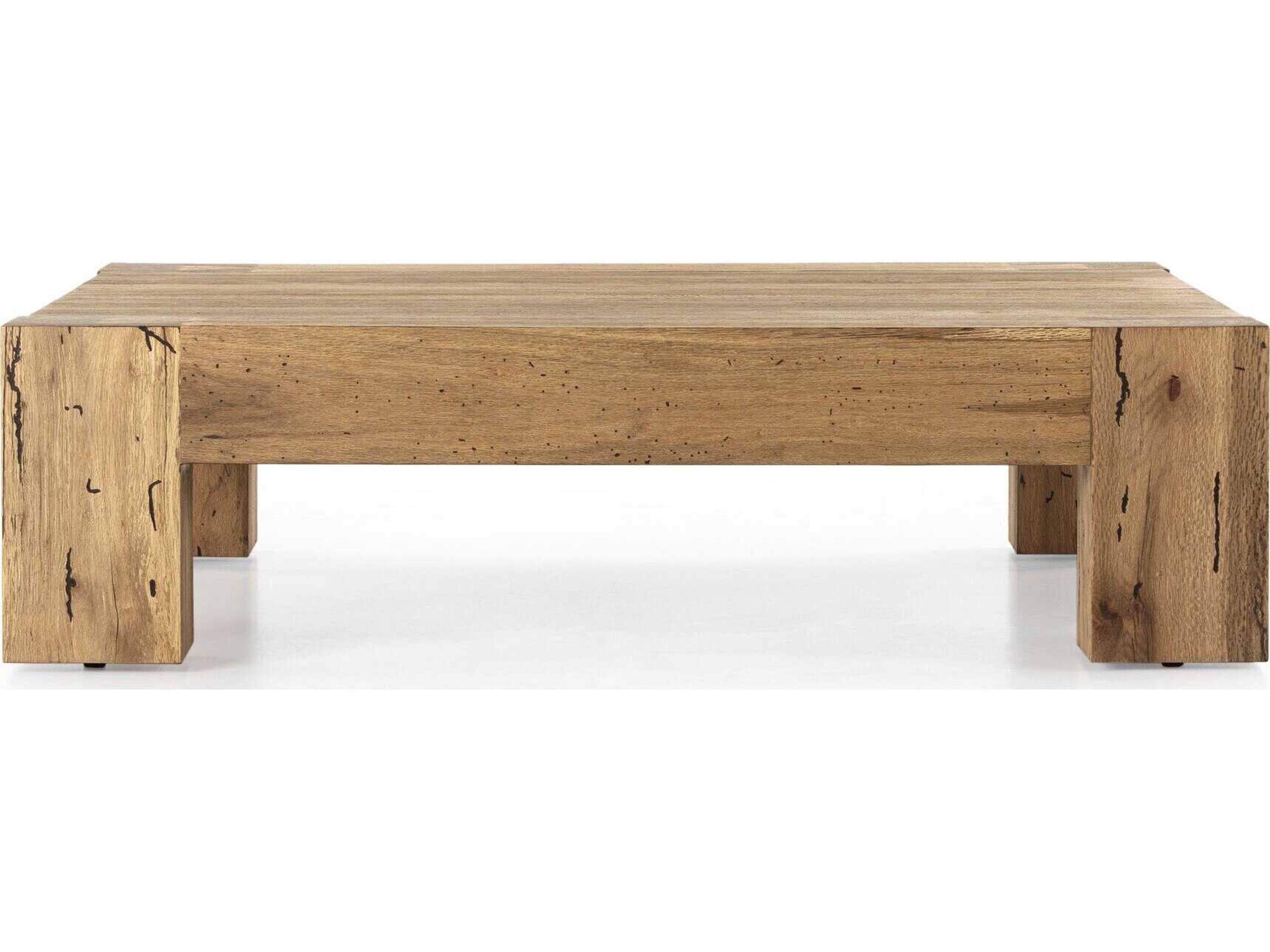 Four Hands Wesson Abaso Square Rustic Wormwood Oak Coffee Table