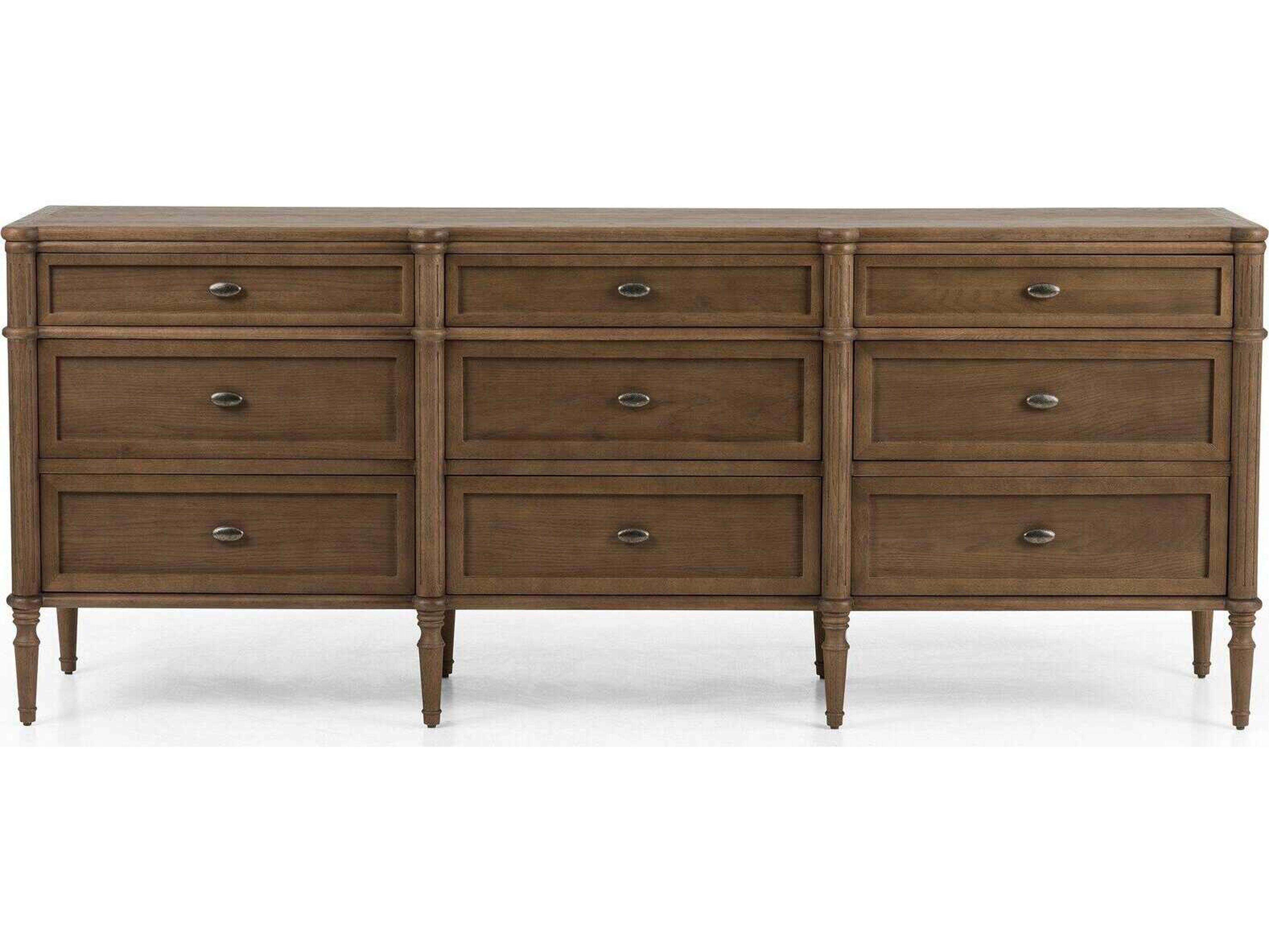 Four Hands Collins Toulouse Toasted Oak  Wood 9 Drawer Dresser