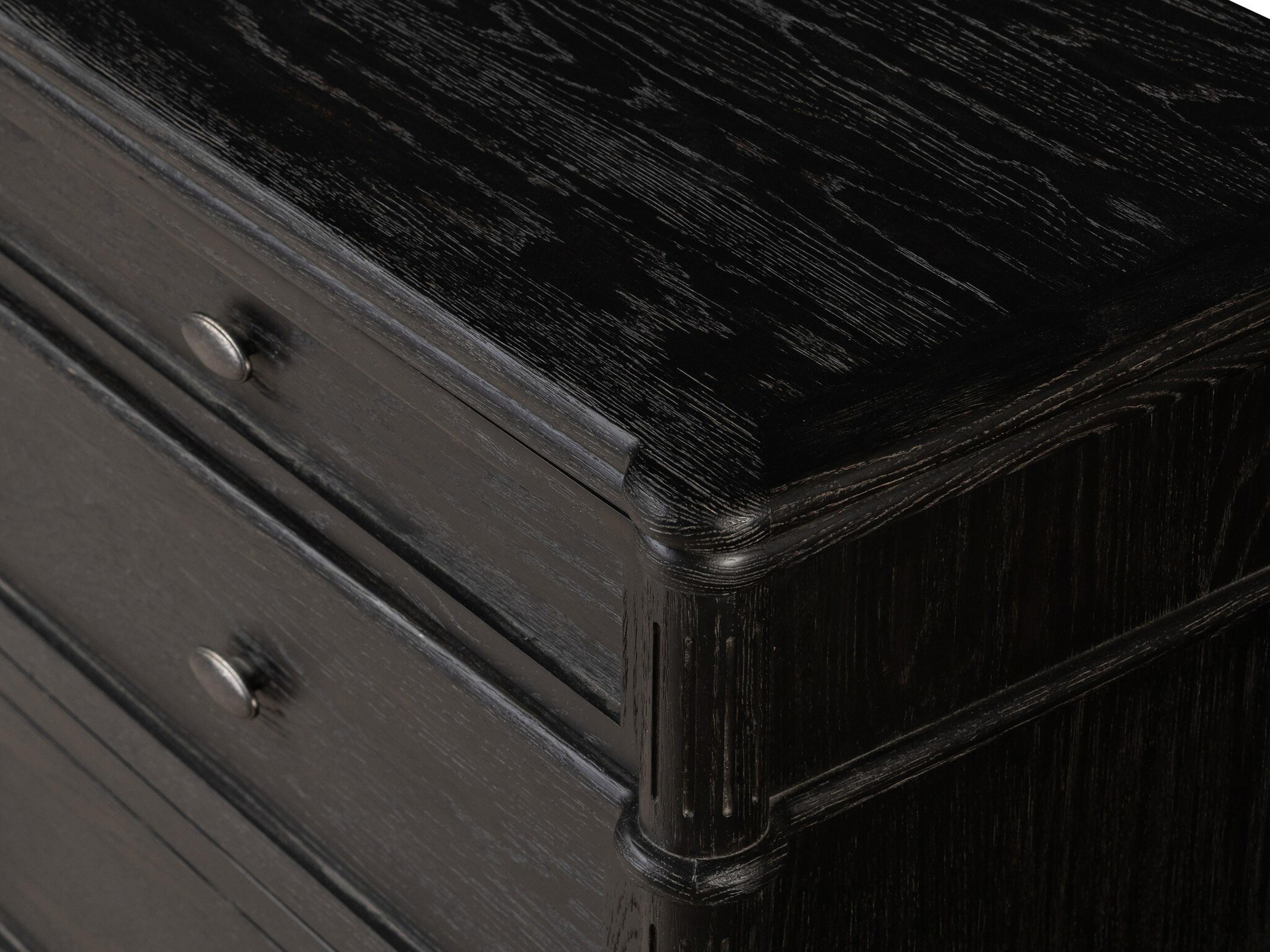 Four Hands Collins Toulouse Distressed Black Oak  Wood 9 Drawer Dresser