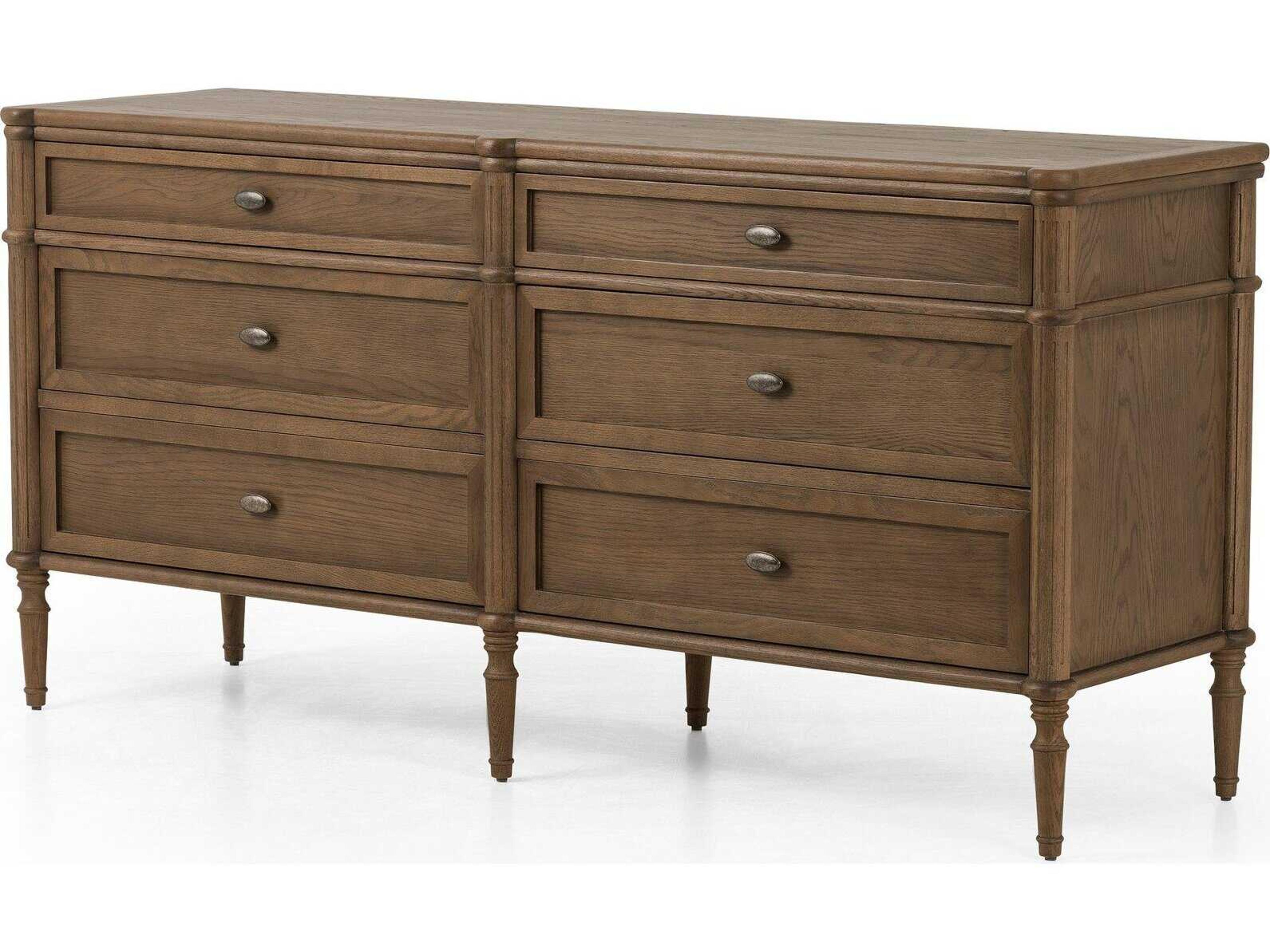 Collins Toulouse Toasted Oak  Wood 6 Drawer Dresser