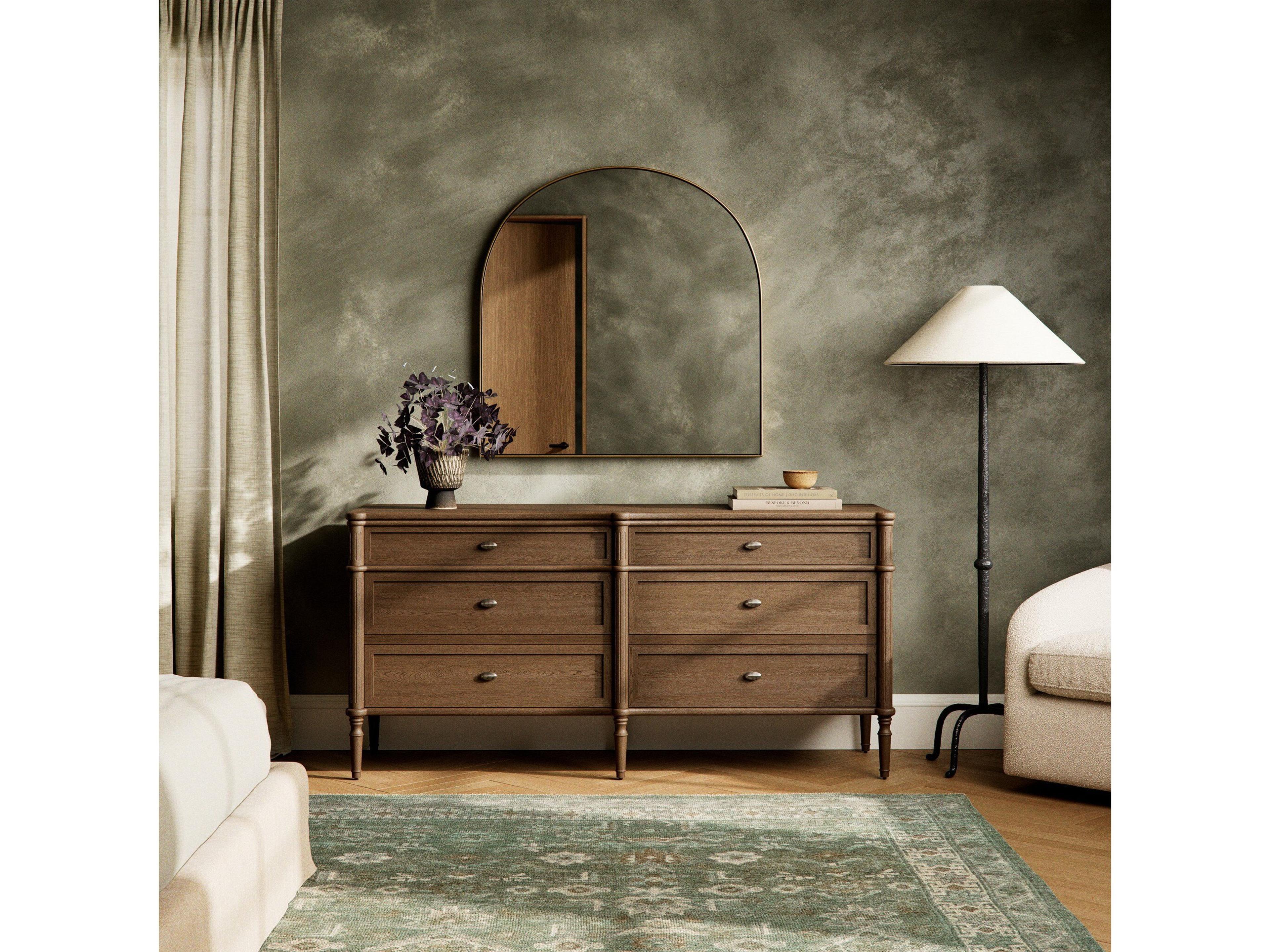 Four Hands Collins Toulouse Toasted Oak  Wood 6 Drawer Dresser