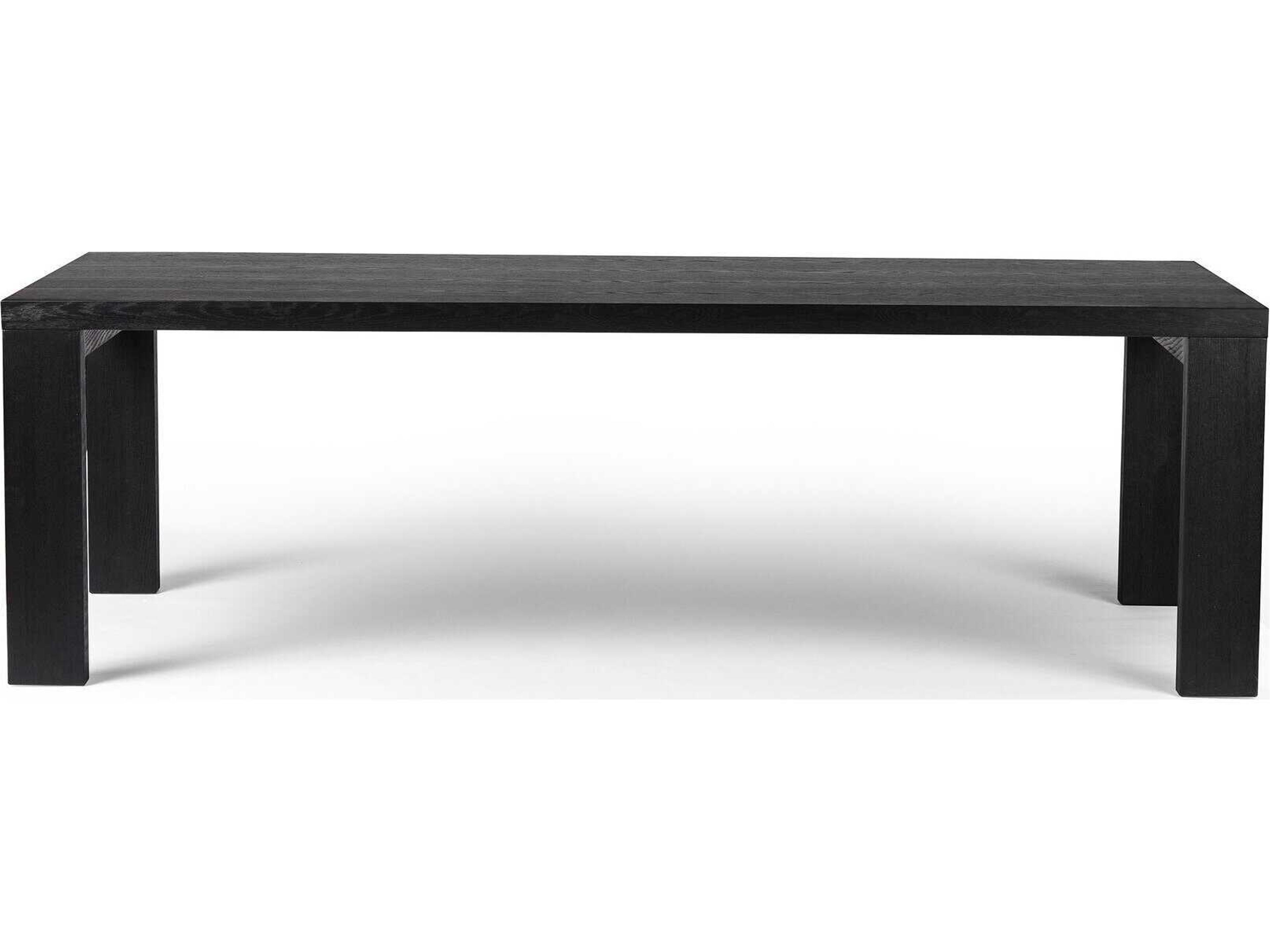 Four Hands Irondale Millie Rectangular Wood Drifted Matte Black Dining Table