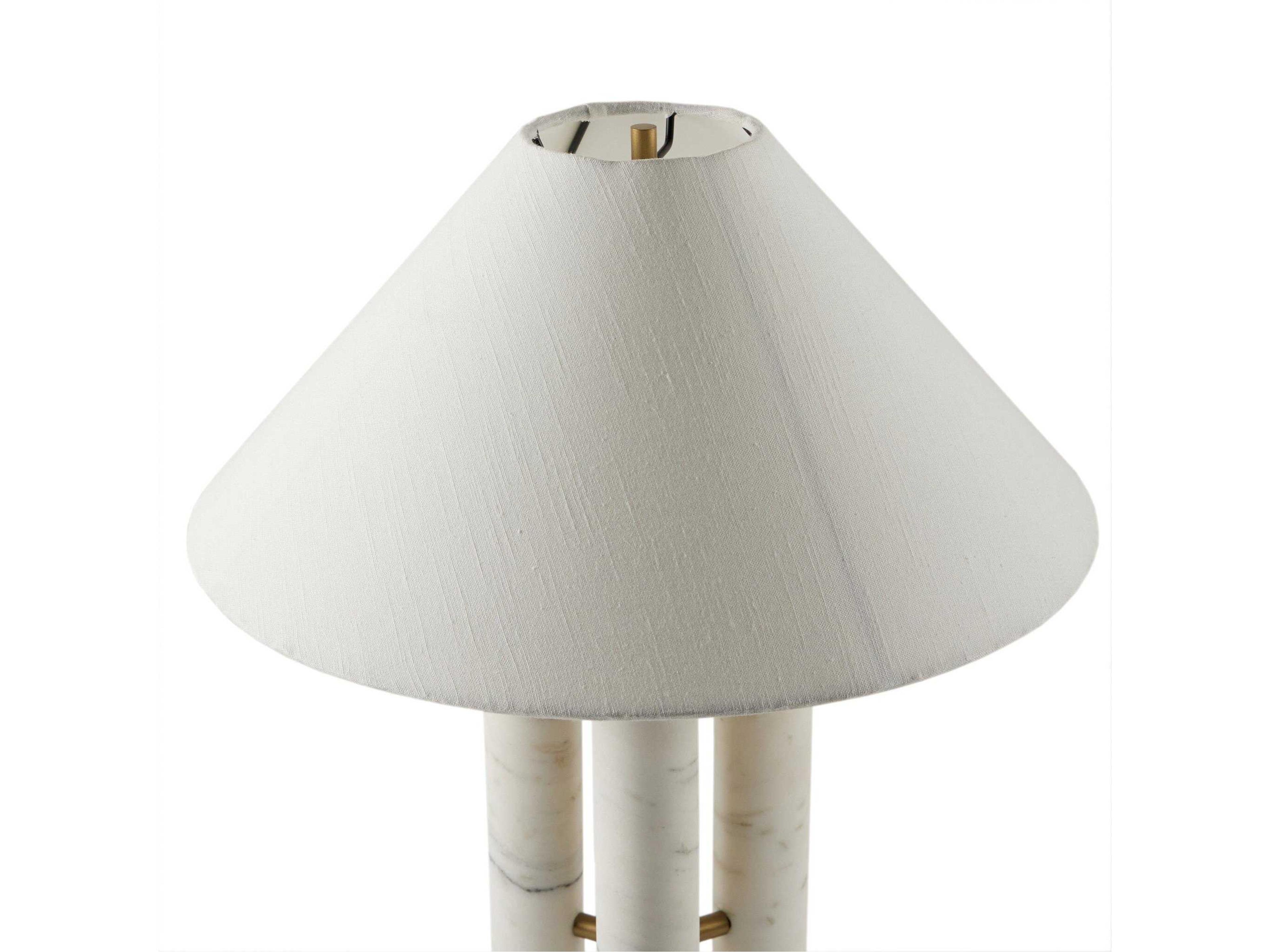 Four Hands Asher Medici Charcoal and White Marble  Table Lamp