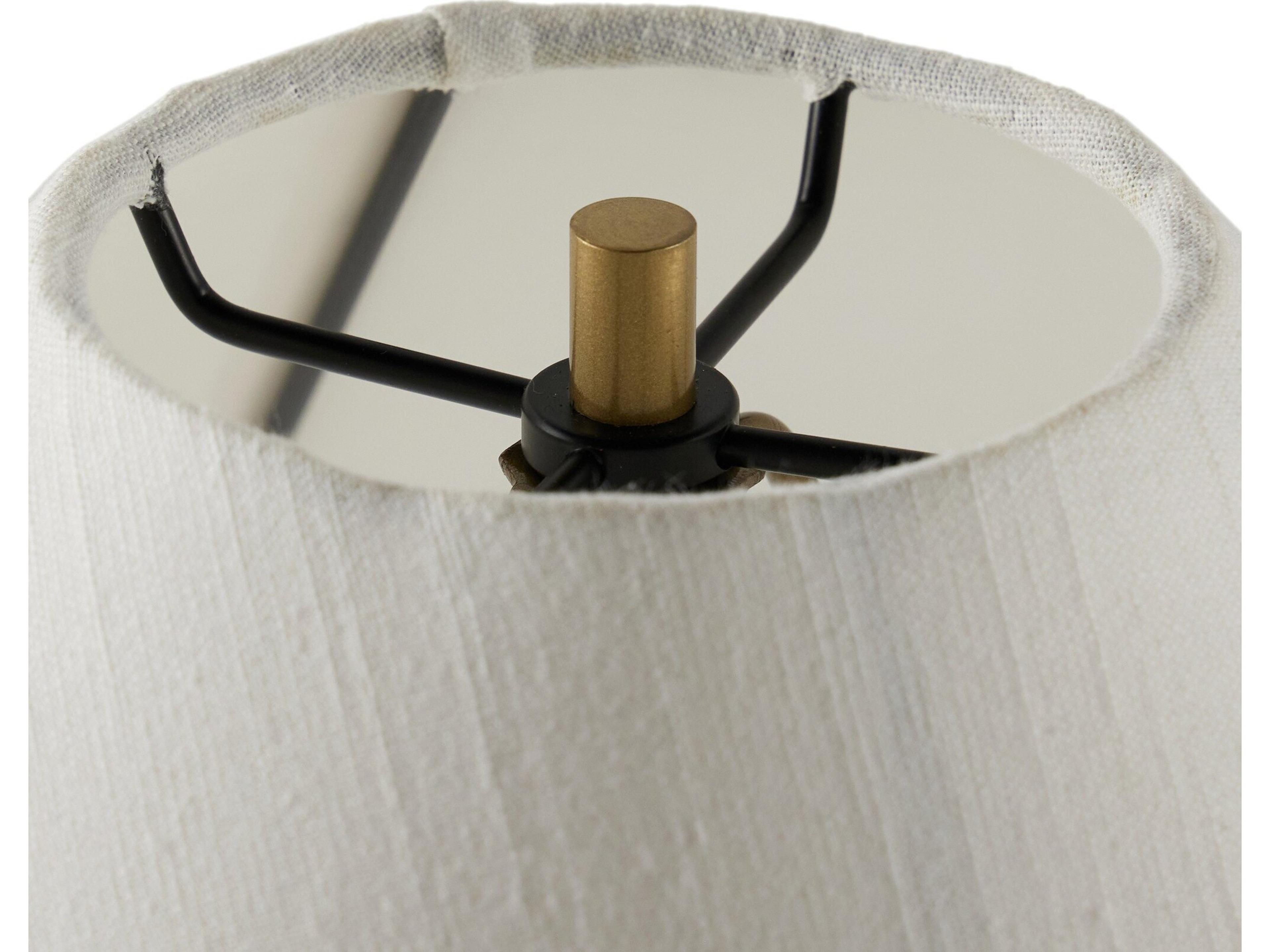 Four Hands Asher Medici Charcoal and White Marble  Table Lamp