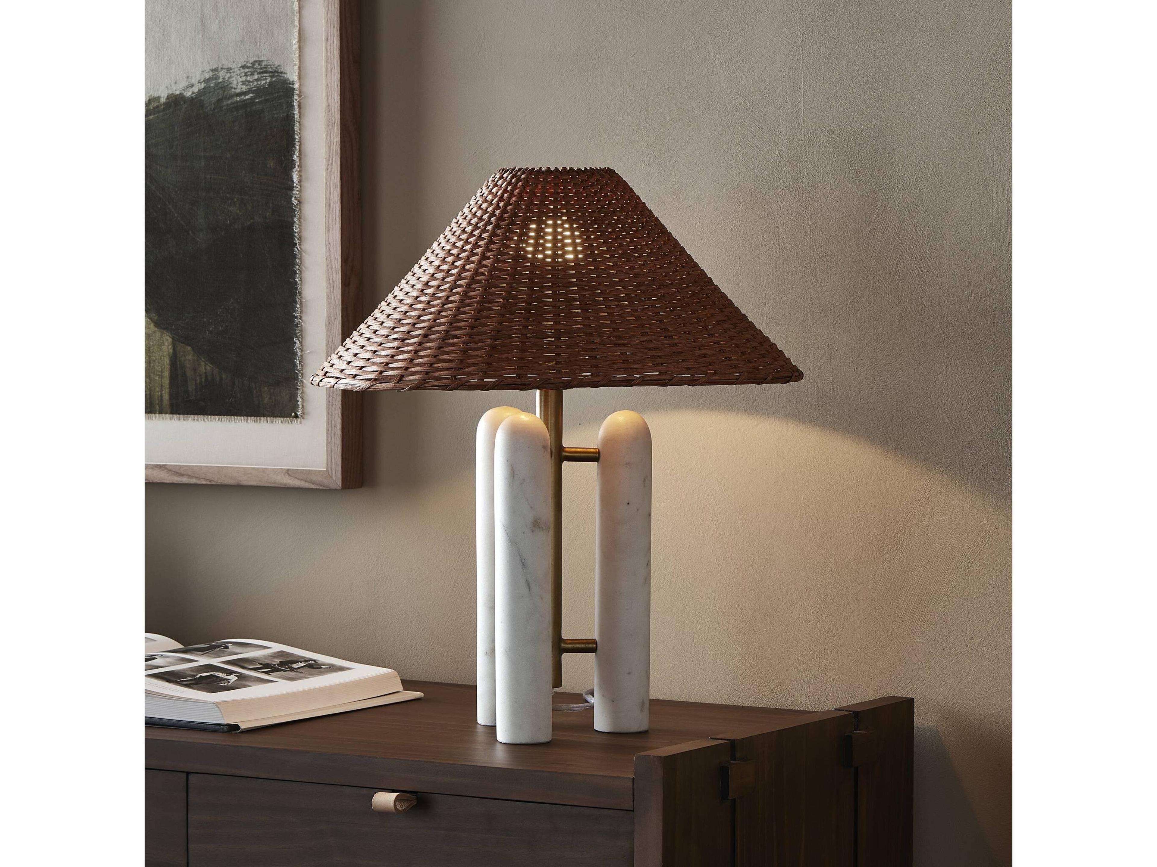 Four Hands White Medici Table Lamp