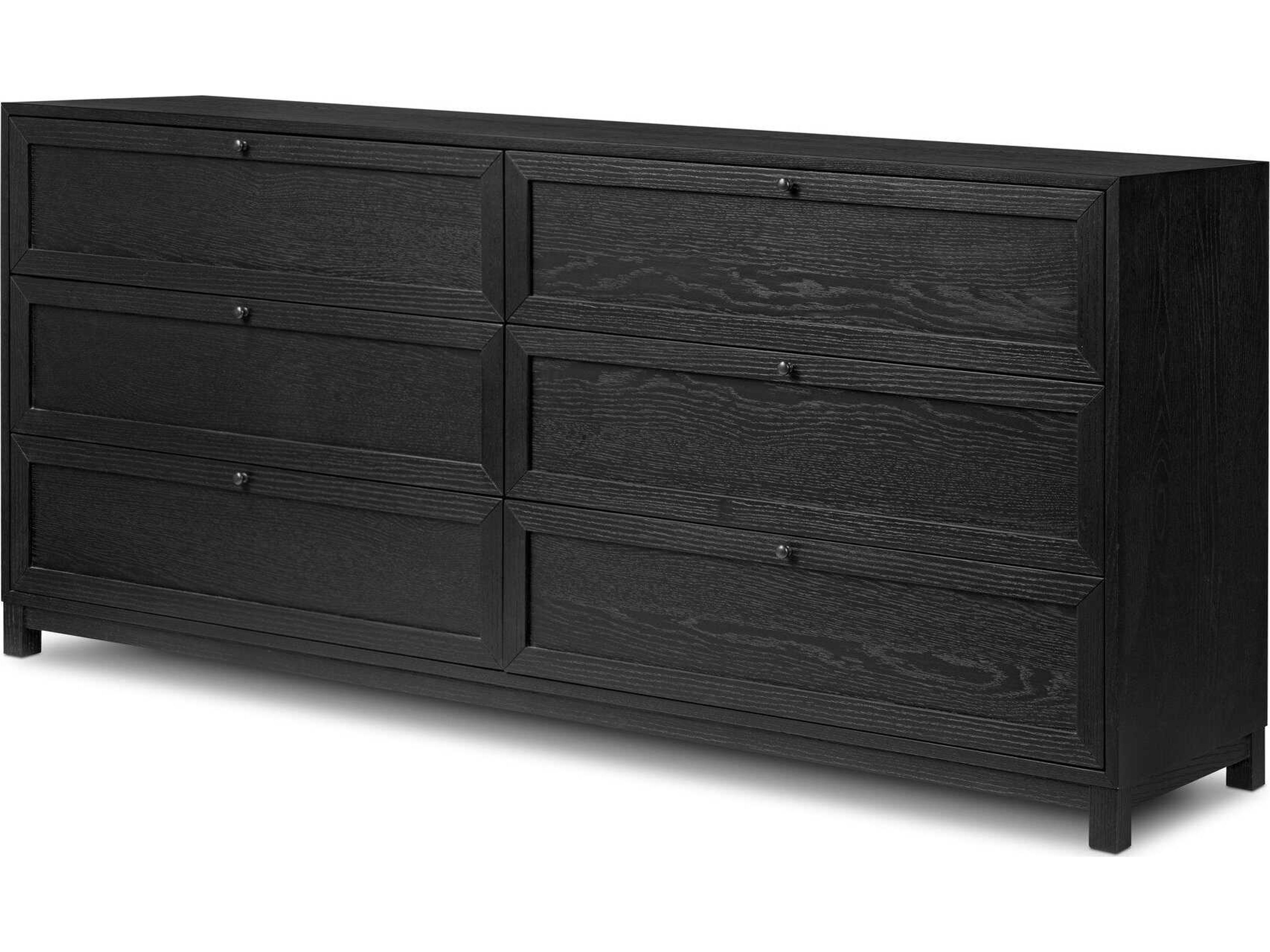 Millie Irondale 6 Drawer Dresser in Drifted Matte Black