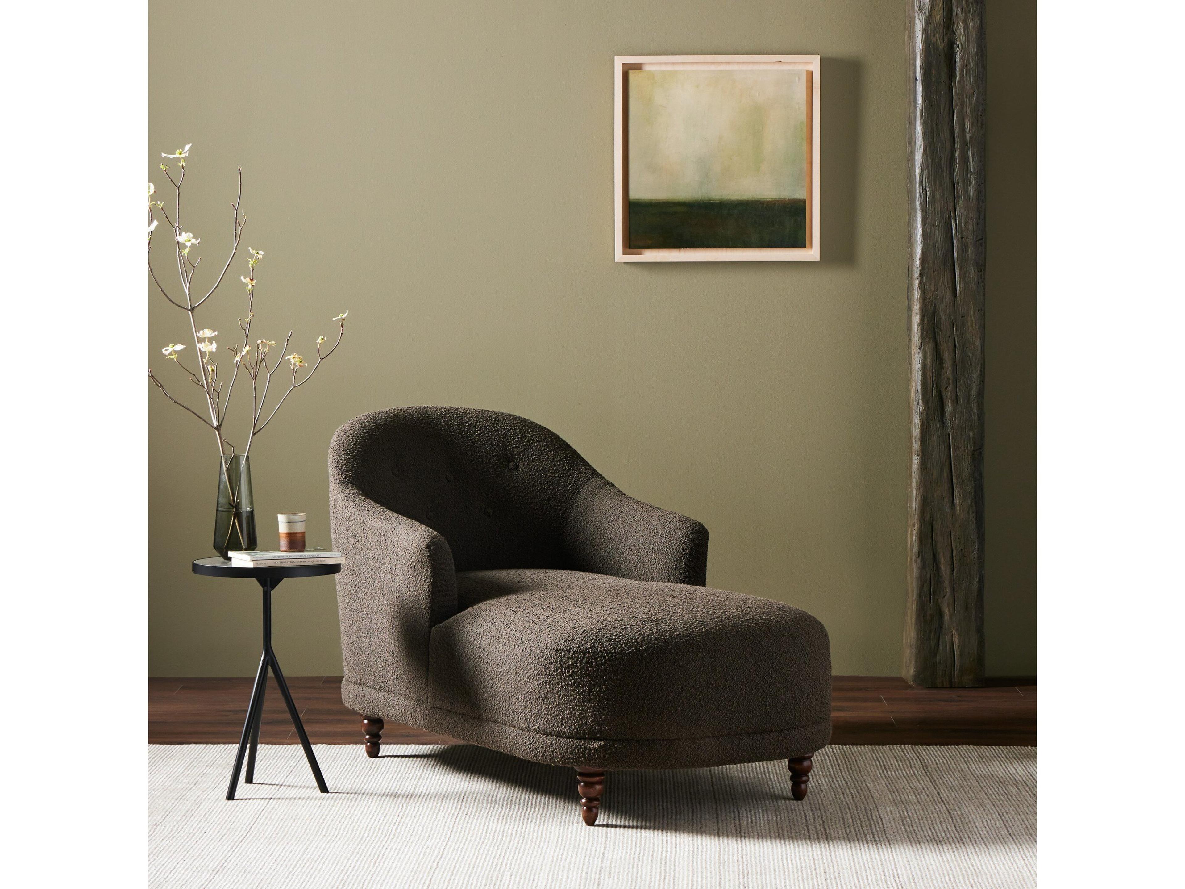 Four Hands Centrale Marnie Knoll Mink Chaise Lounge