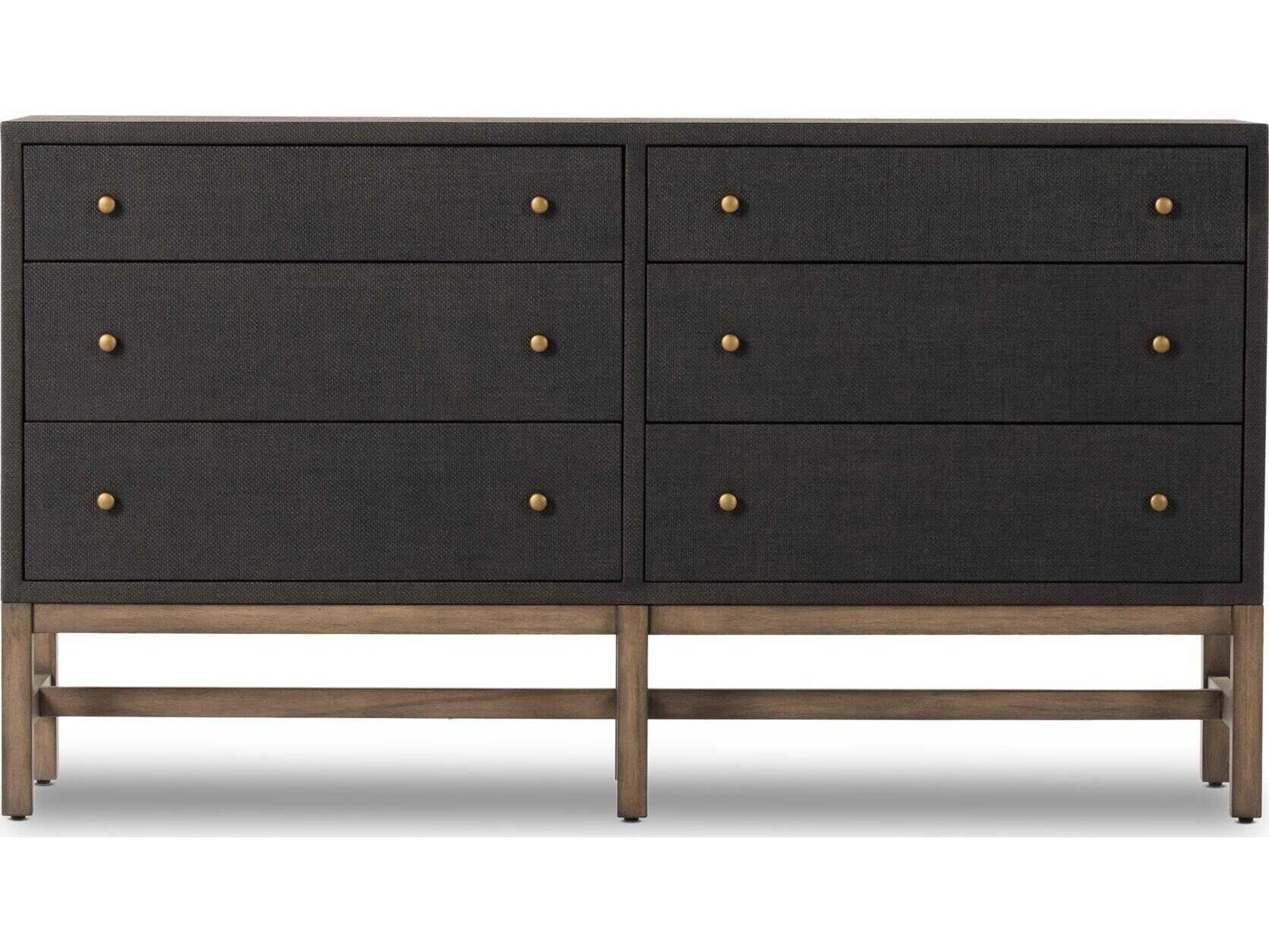 Four Hands Callahan Fiona 6-Drawers Mahogany Wood Double Dresser