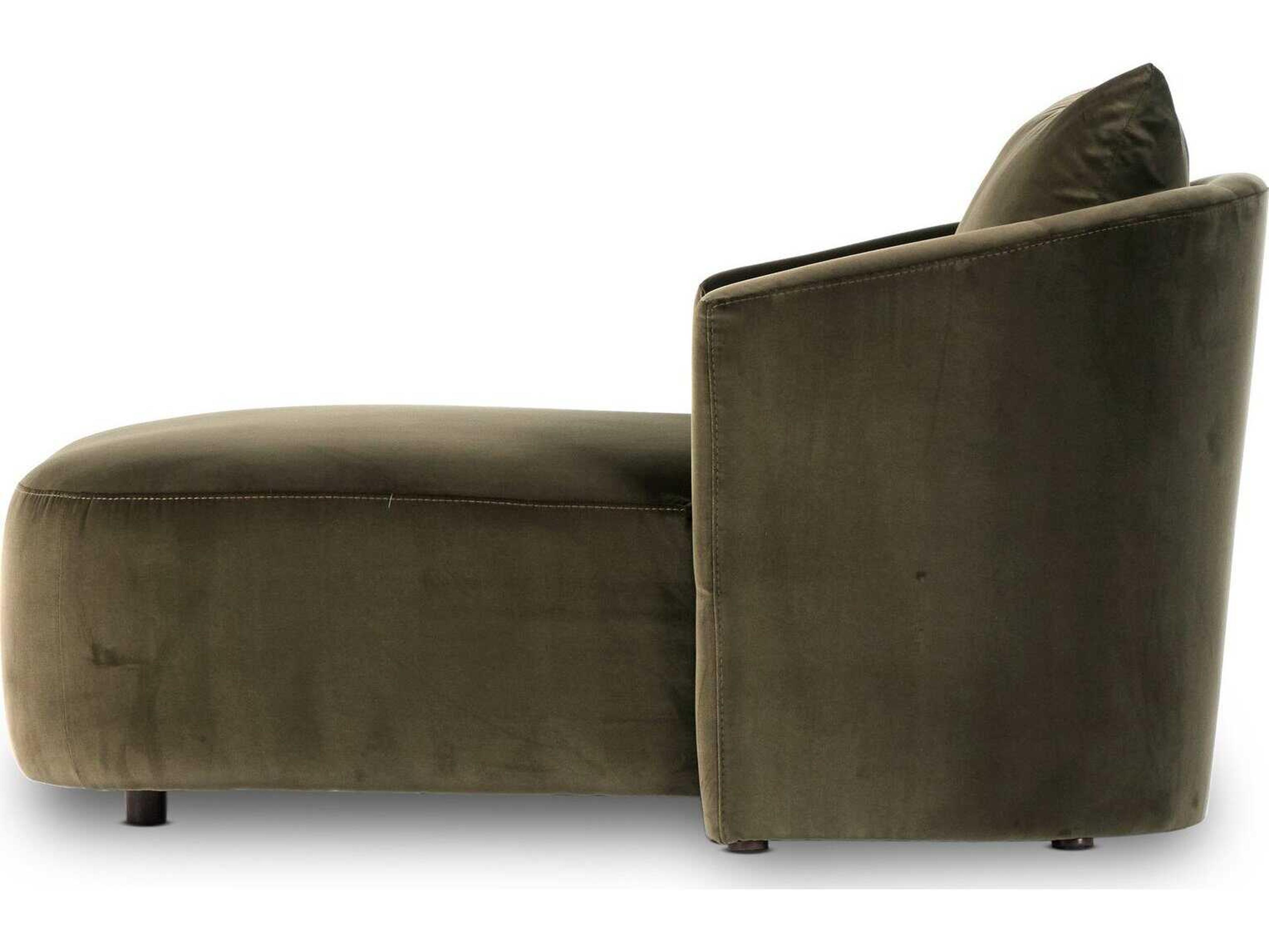 Four Hands Centrale Farrah Surrey Olive Upholstered Chaise Lounge