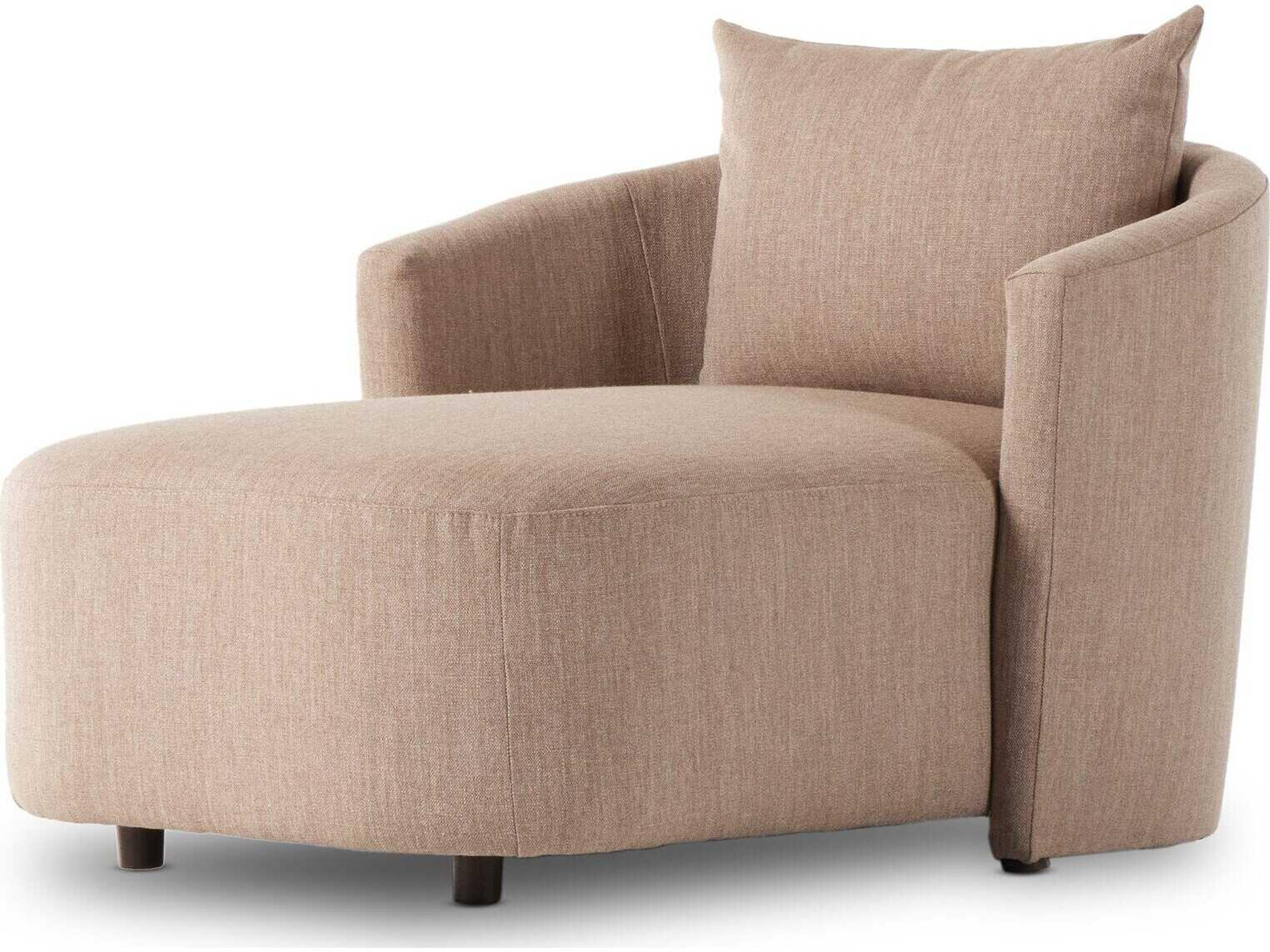 Centrale Farrah Alcala Fawn Upholstered Chaise Lounge