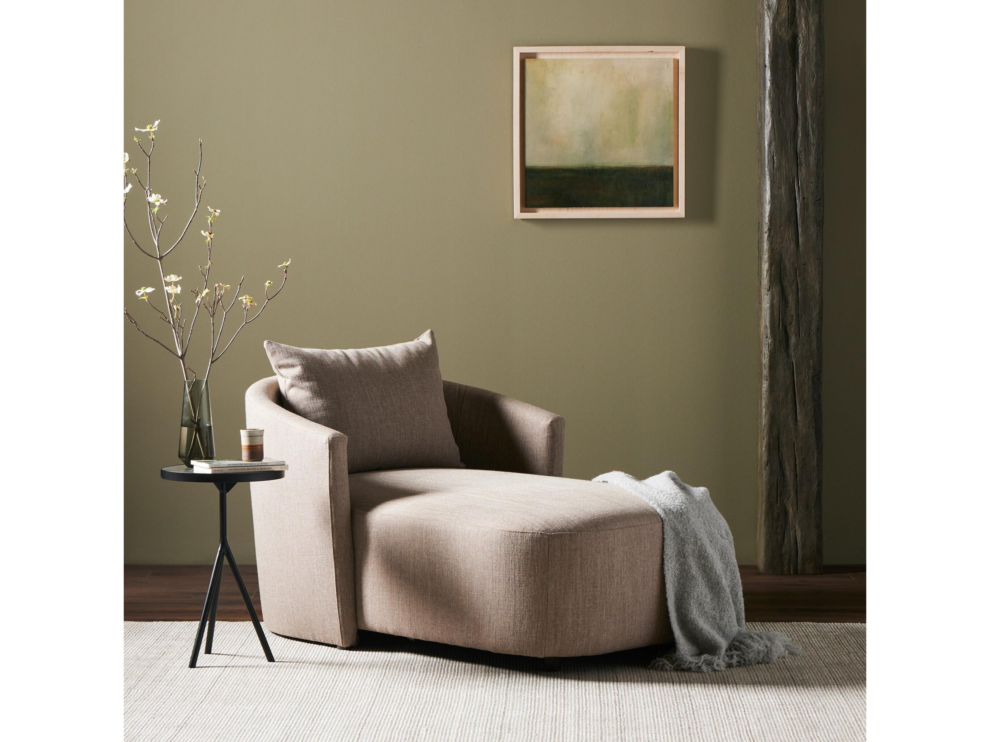 Four Hands Centrale Farrah Alcala Fawn Upholstered Chaise Lounge