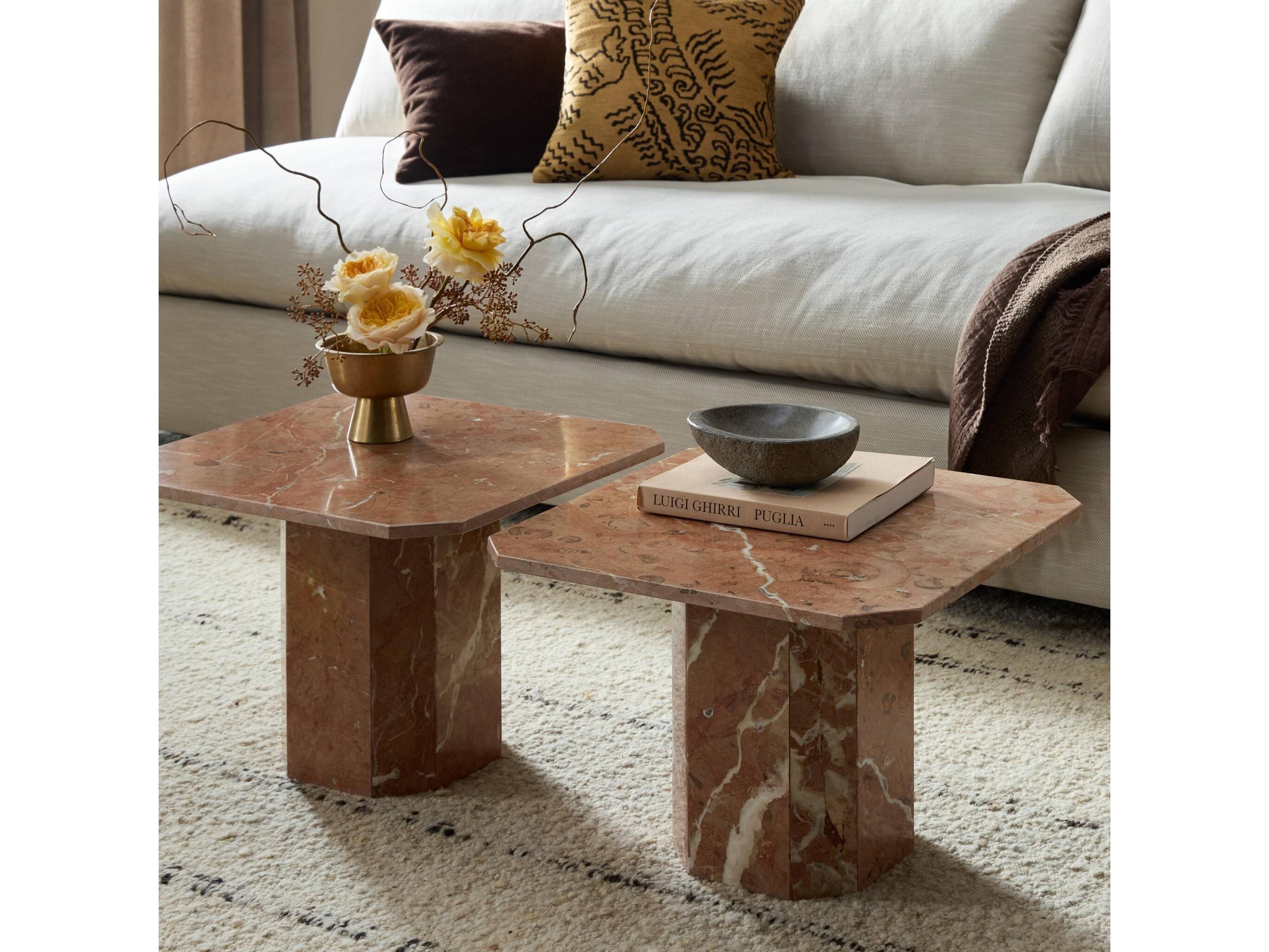 Luxecor Globetrotter Edina Rectangular Rusty Marble Coffee Table