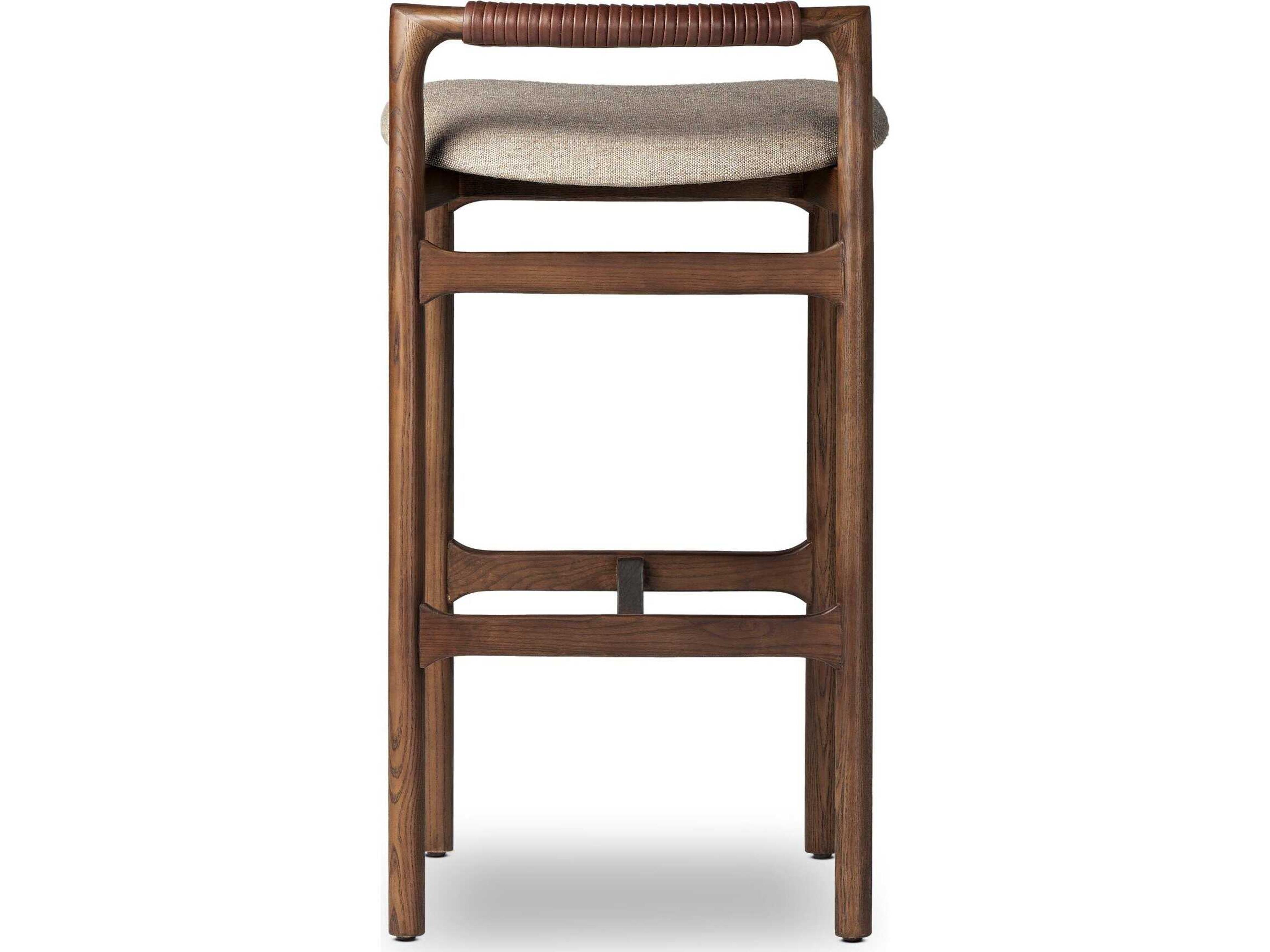 Four Hands Allston Upholstered Ash Wood Bar Stool