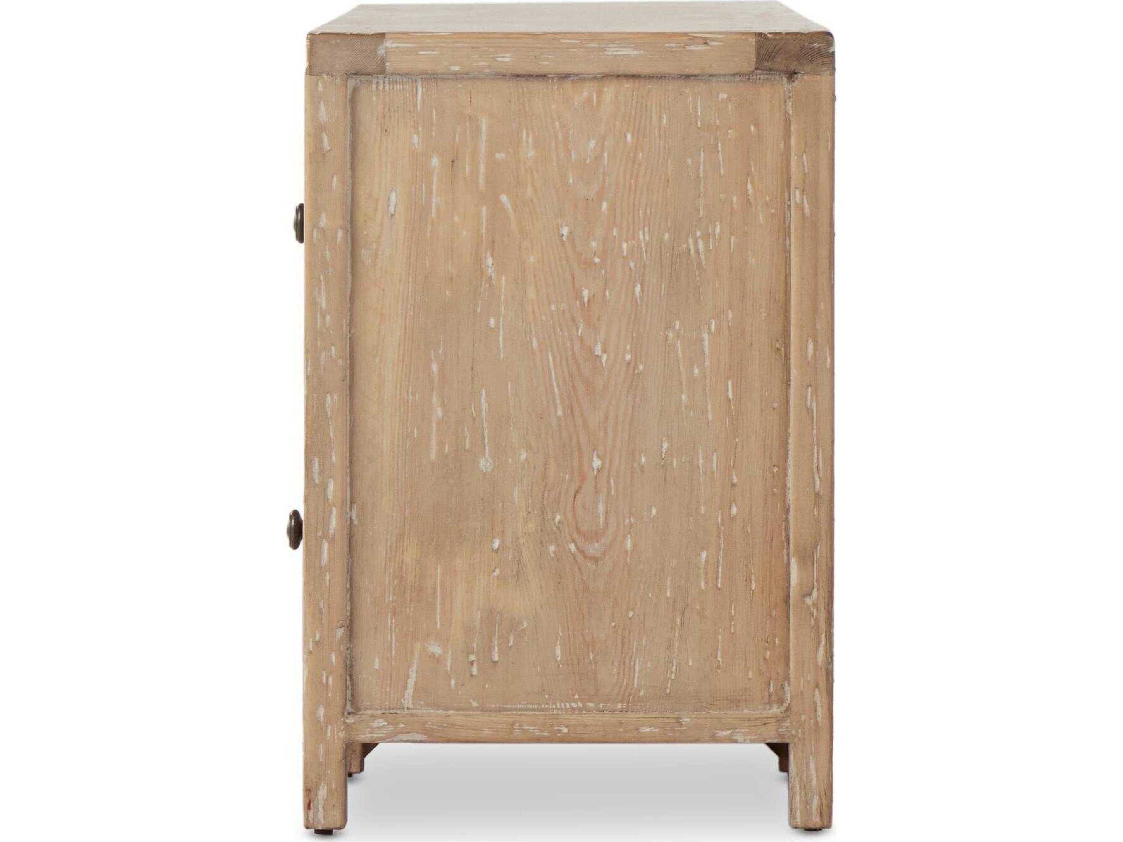 Four Hands Cordella Gaines 92" Pine Wood Aged Light Distressed Copper Media Console