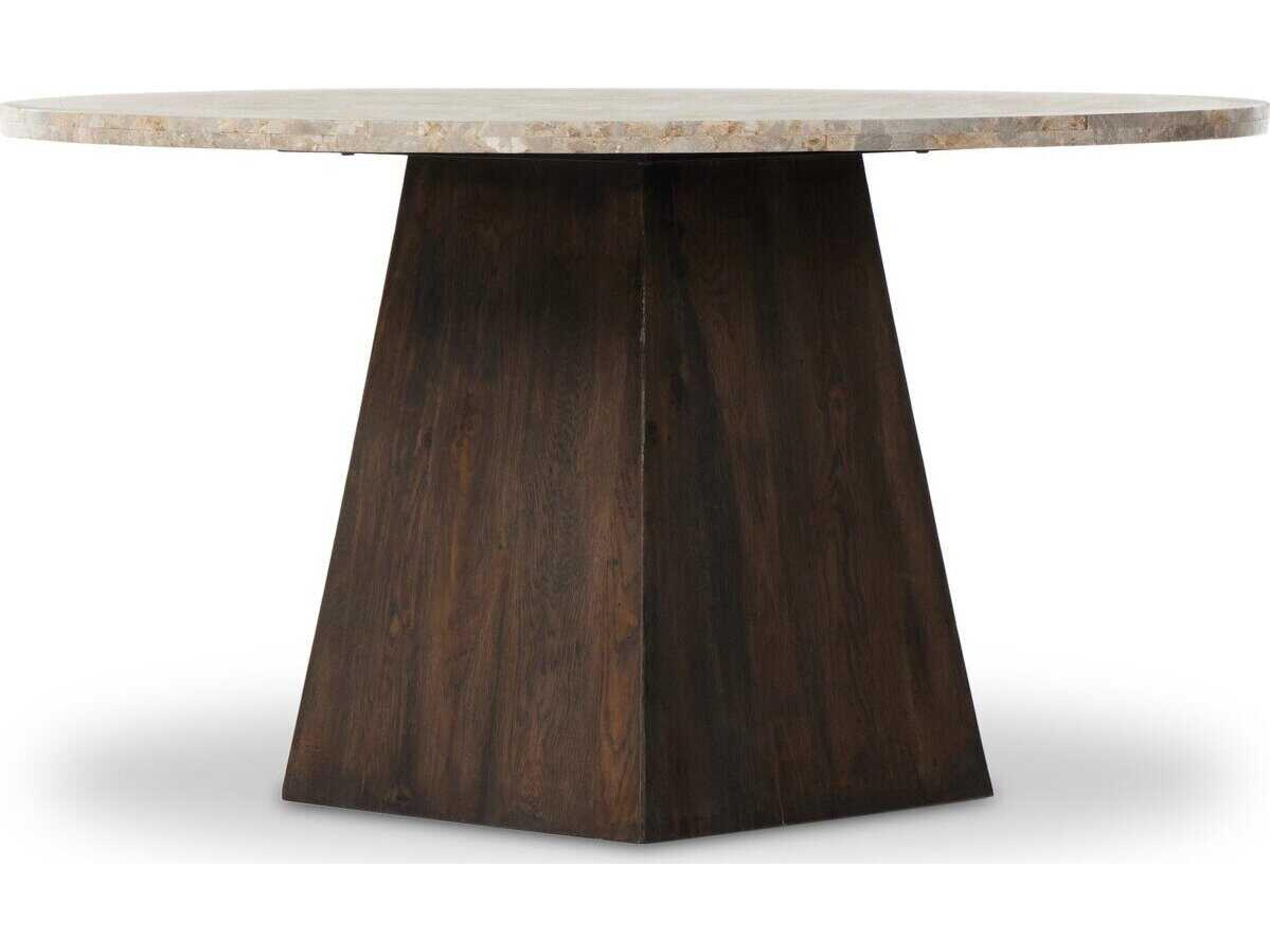 Rockwell Brisa Round Stone Grey Tobacco Oak Dune Onyx Dining Table