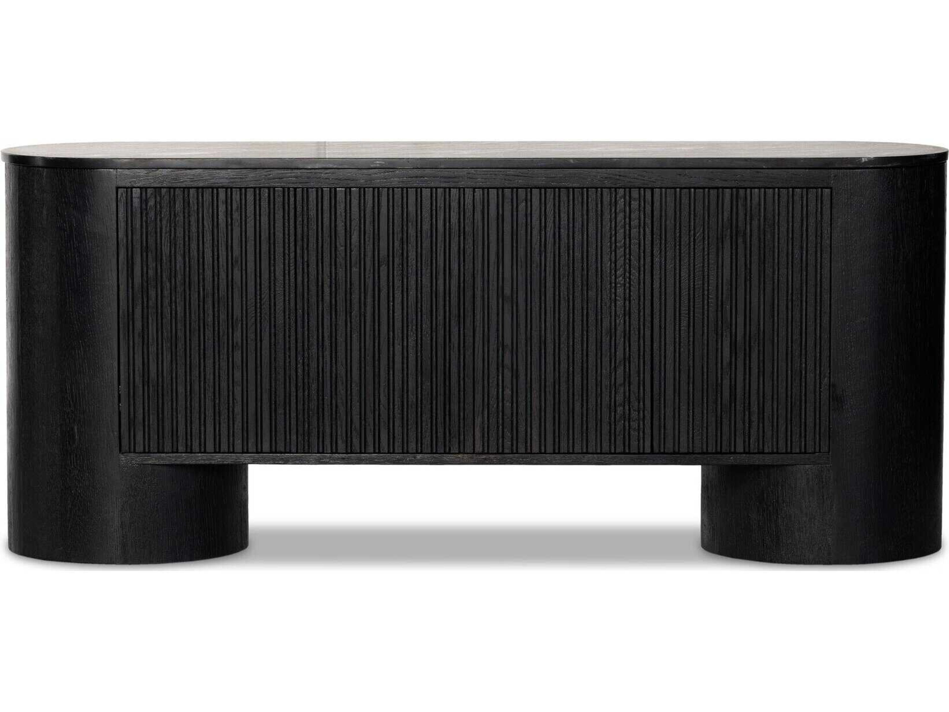 Four Hands Glenwood Giovani Black Oak Veneer Media Console