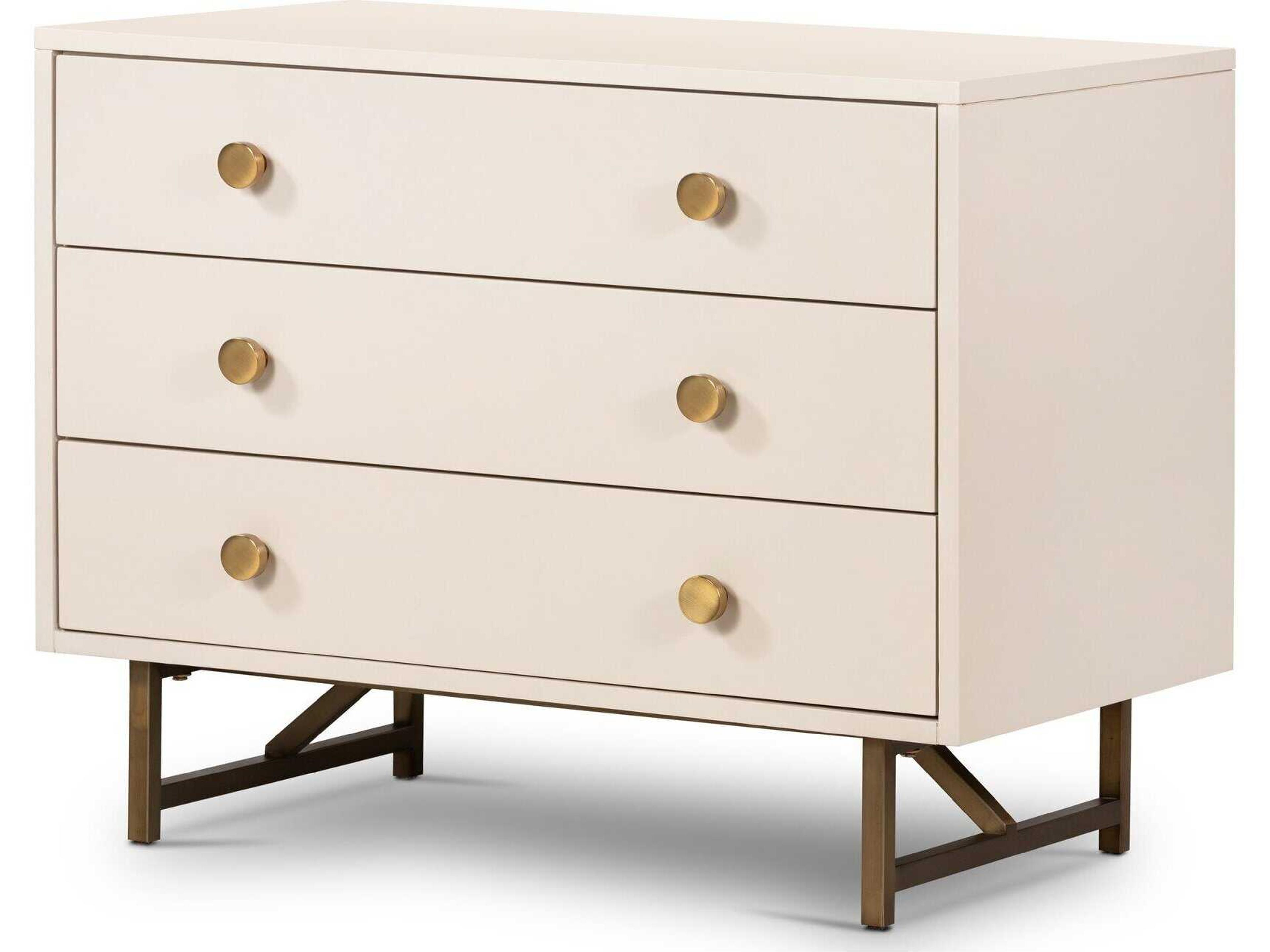 Belfast Van Matte Alabaster Hardwood Rectangular Nightstand