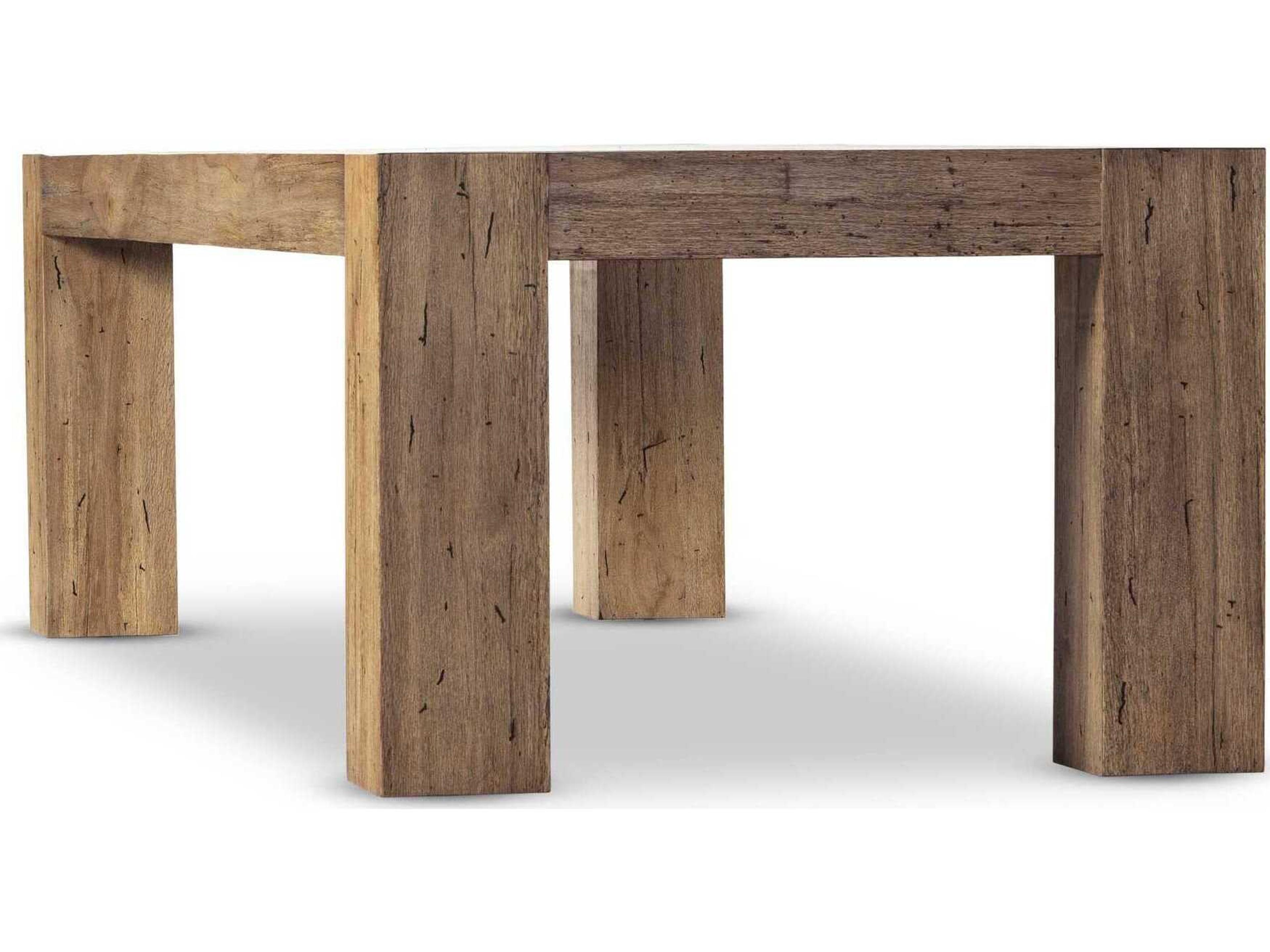 Four Hands Wesson Abaso Rectangular Rustic Wormwood Oak Dining Table
