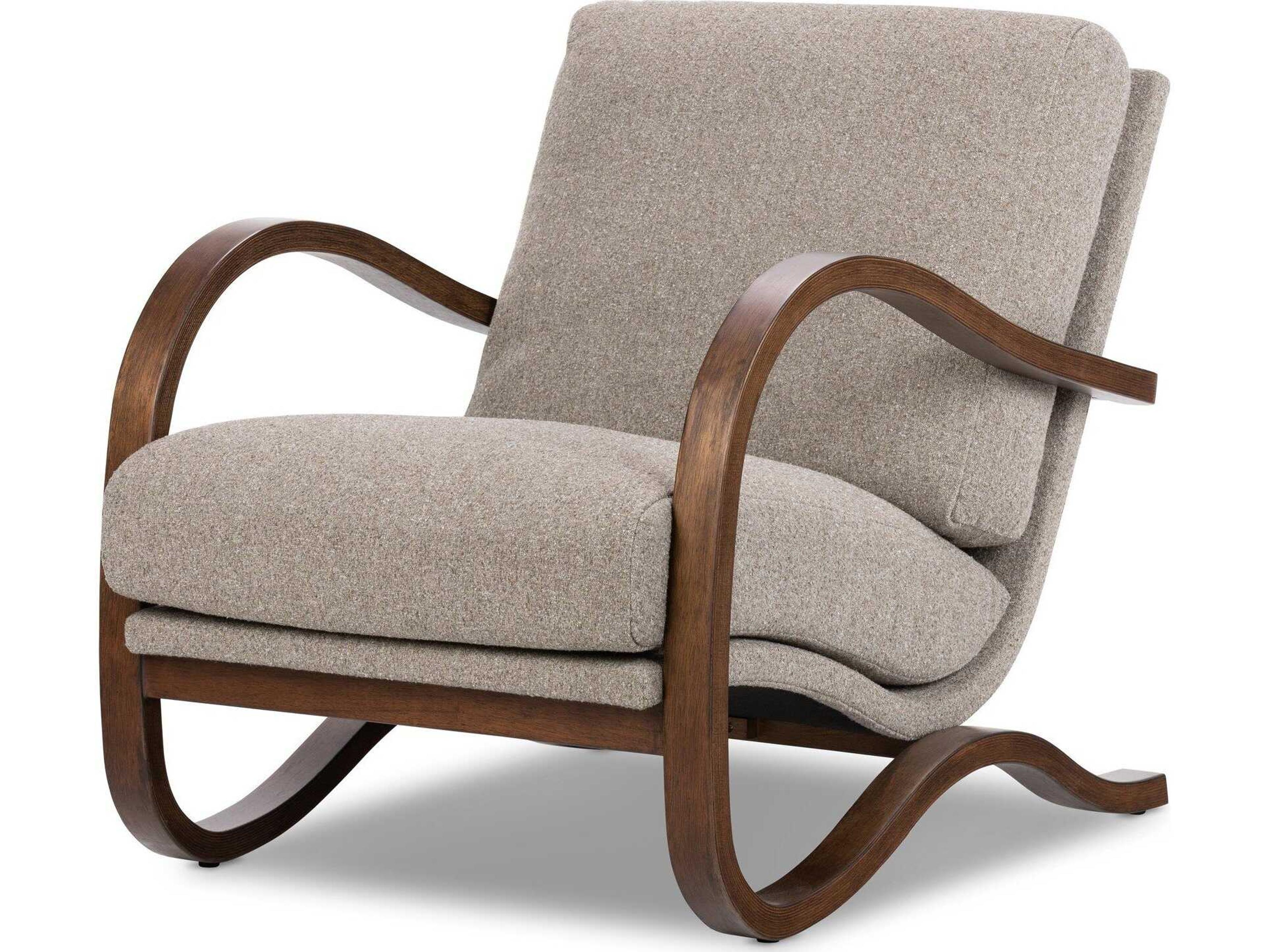 Bolton Paxon Gray Fabric Accent Chair