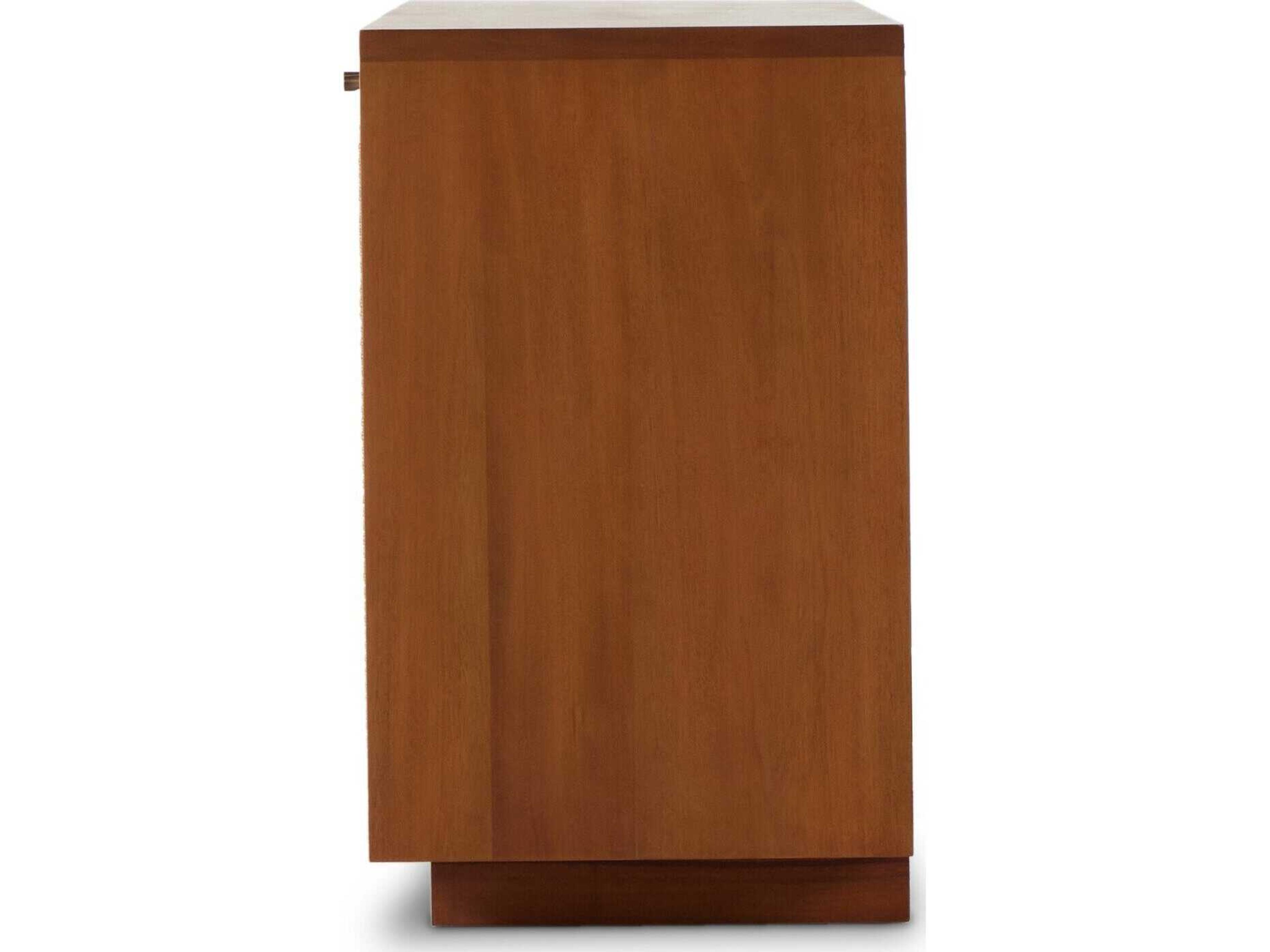 Four Hands Slayton Macklin 82" Mahogany Wood Light Natural Paper Rush Brass Sideboard