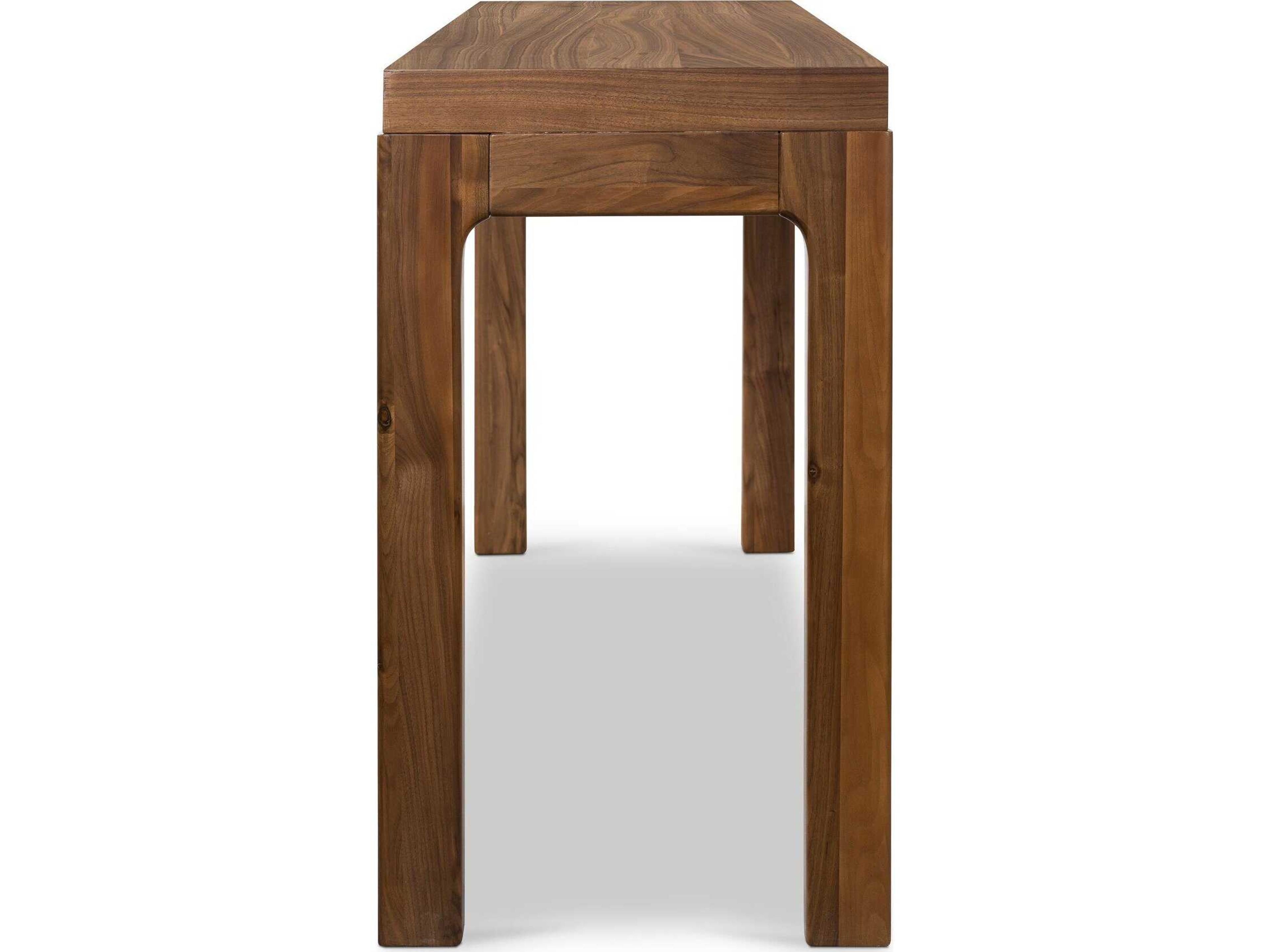 Four Hands Wallis Arturo Rectangular Wood Natural Walnut Veneer Console Table