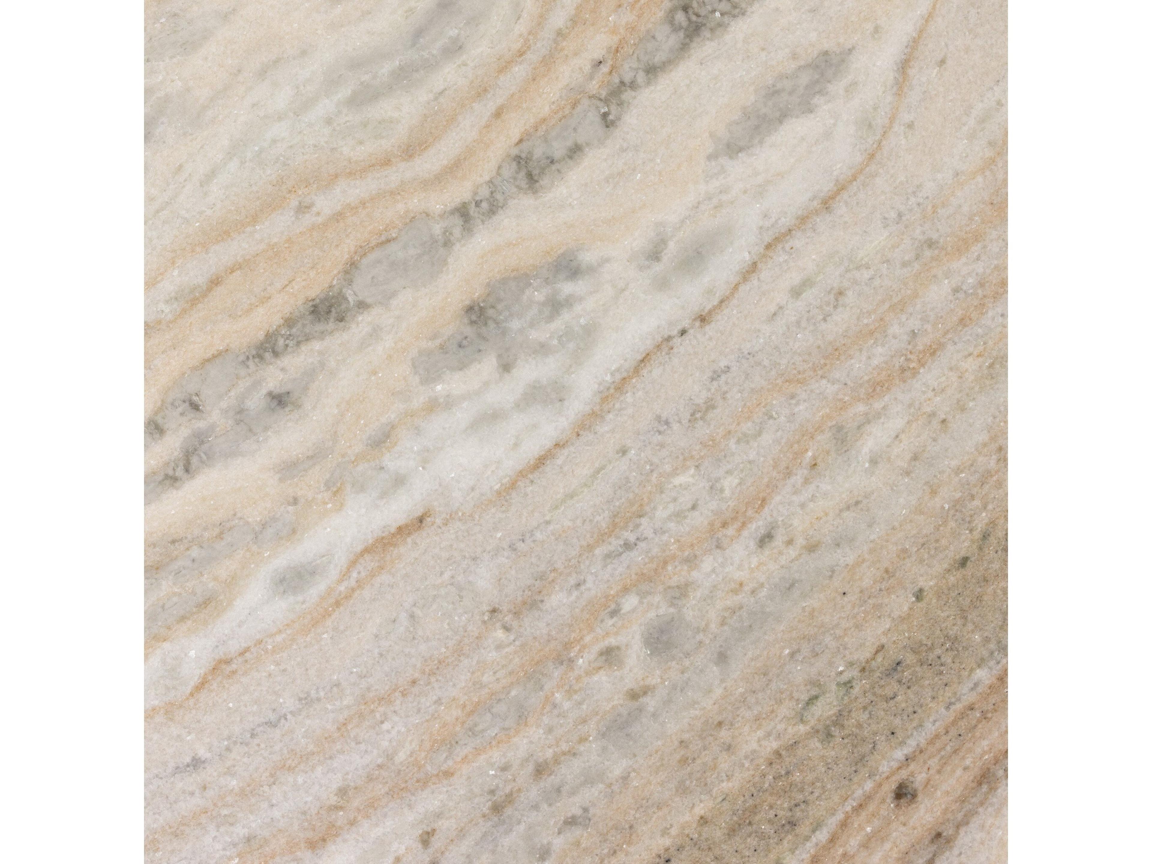 Four Hands Marlow Corbett Creamy Taupe Marble End Table