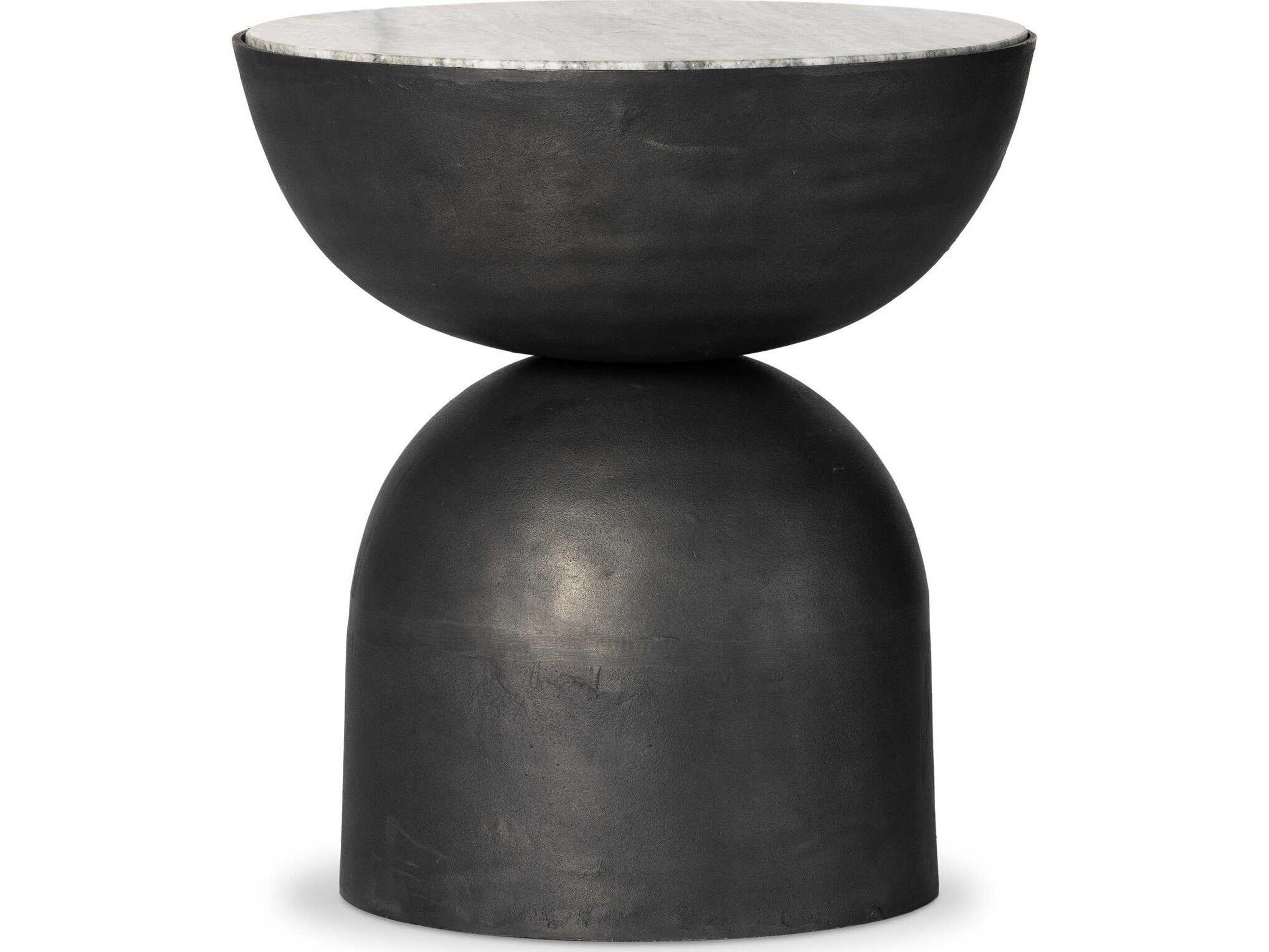 Marlow Corbett River Grey Marble End Table