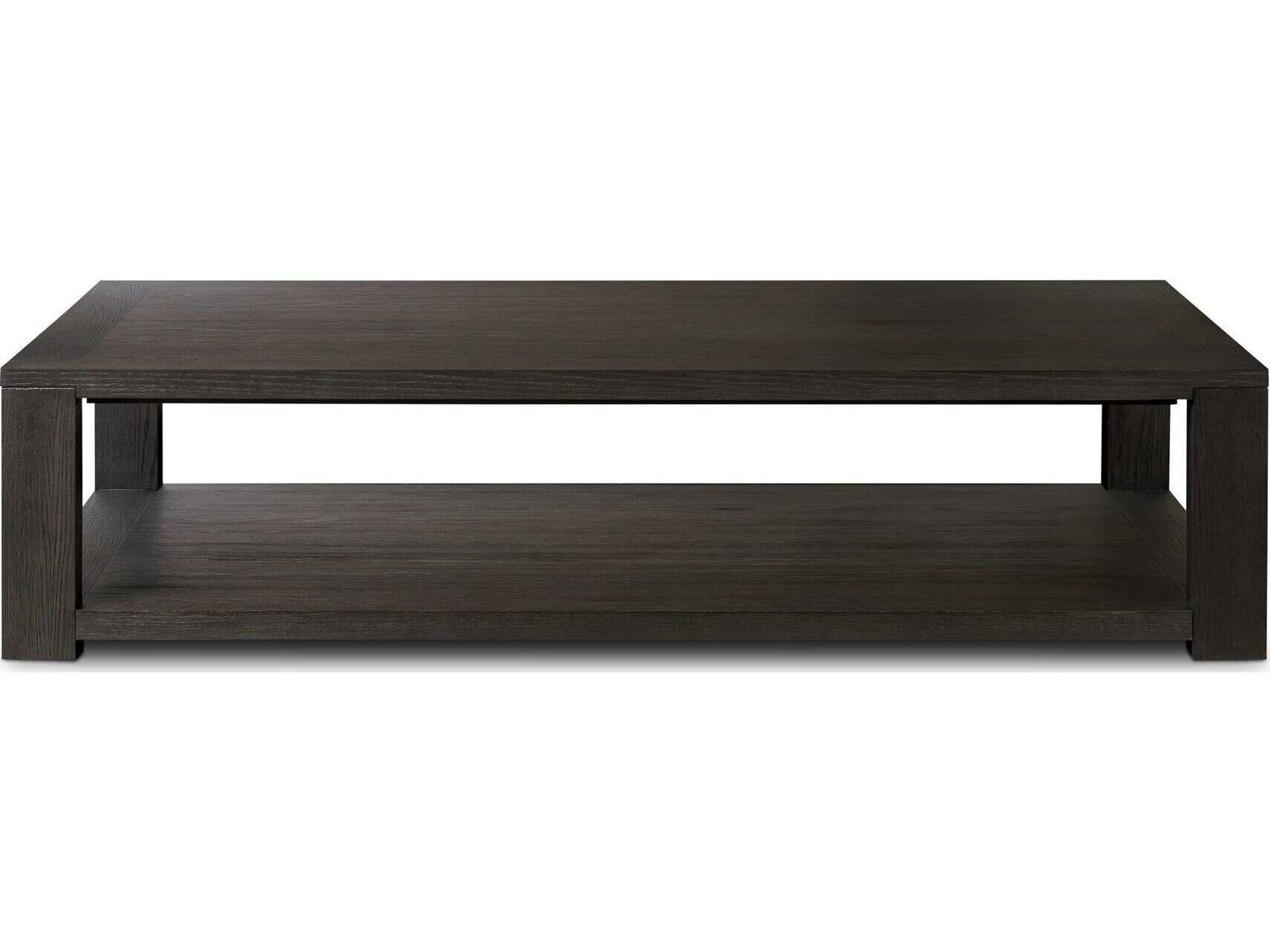 Four Hands Irondale Thomas Dark Anthracite Oak Veneer Rectangular Wood Coffee Table