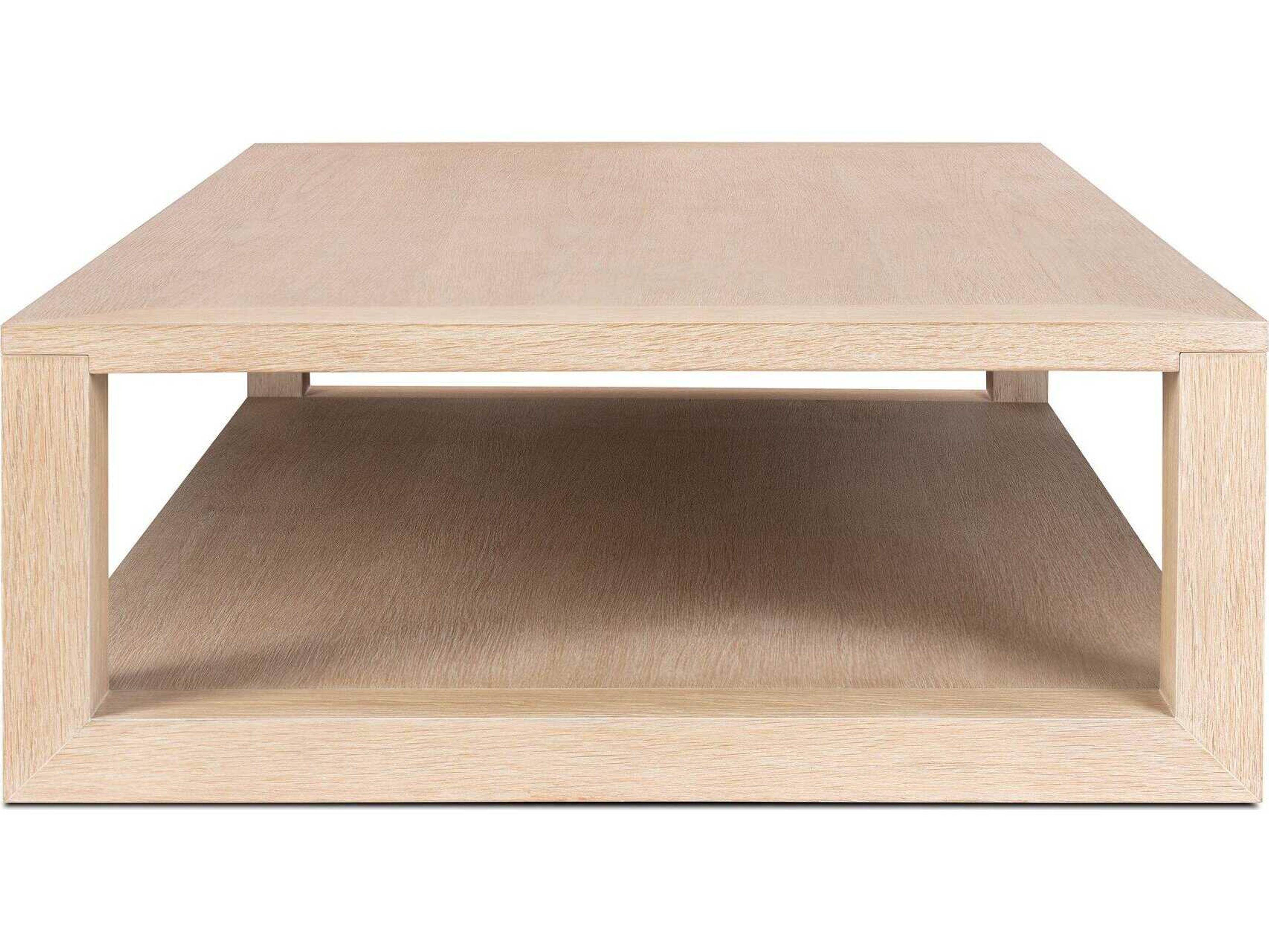 Four Hands Irondale Thomas Rectangular Wood Bleached Oak Veneer Solid Coffee Table
